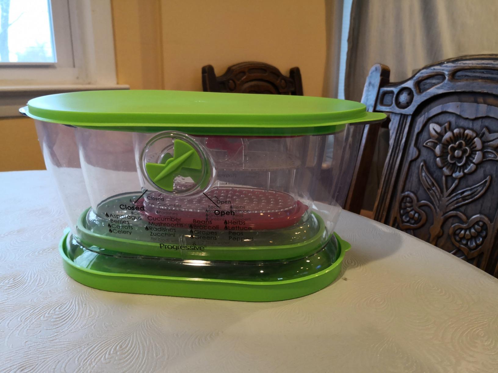 PrepSolutions Fresh Fruit & Vegetable Keeper, Green – Airtight Container with Vent for Prolonged Freshness customer photo 1