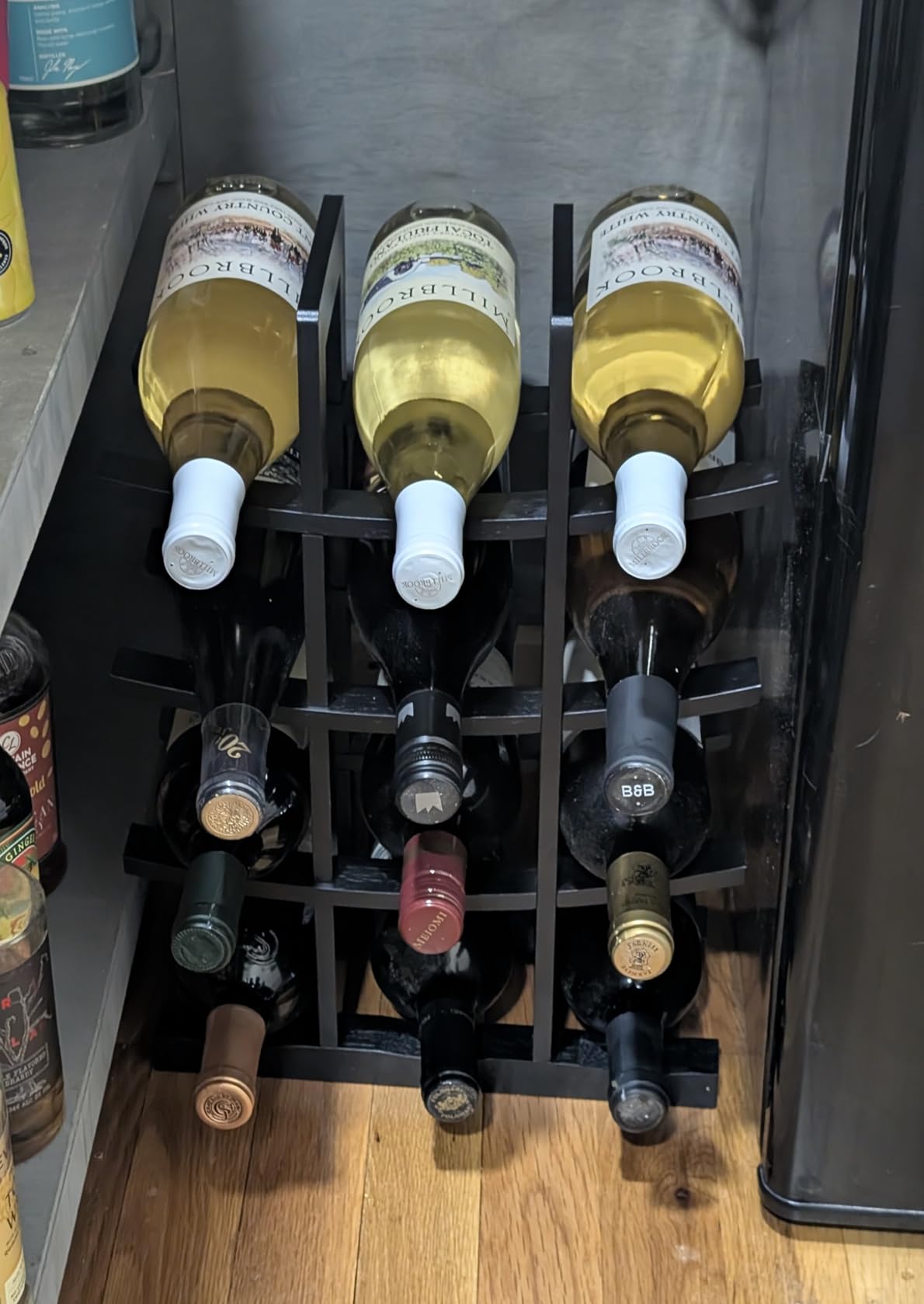 Oceanstar WR1132 12-Bottle Bamboo Wine Rack, Dark Espresso customer photo 2