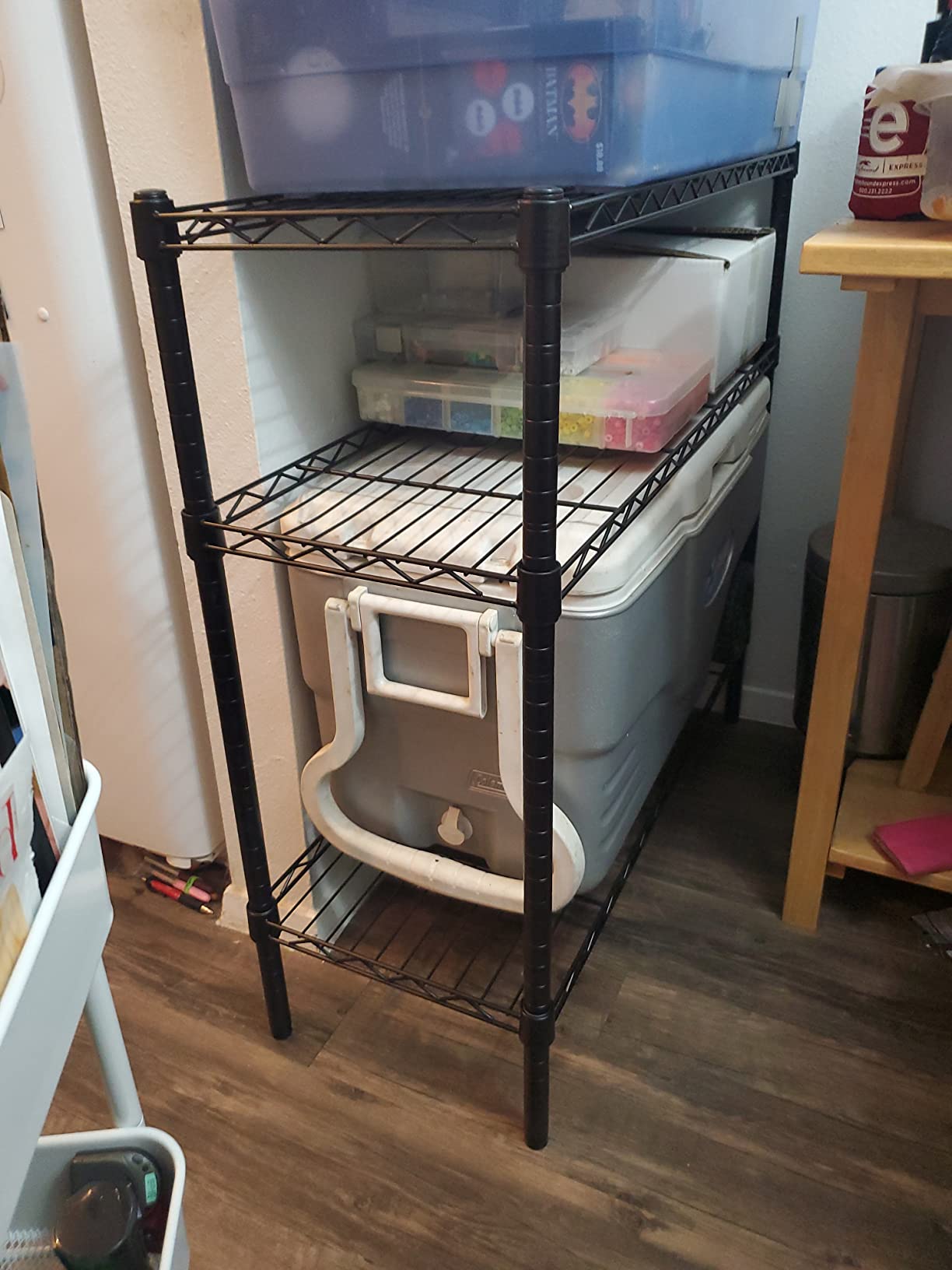 Whitmor 3 Tier Shelving Unit, Metal Shelving, Adjustable Wire Shelving customer photo 2