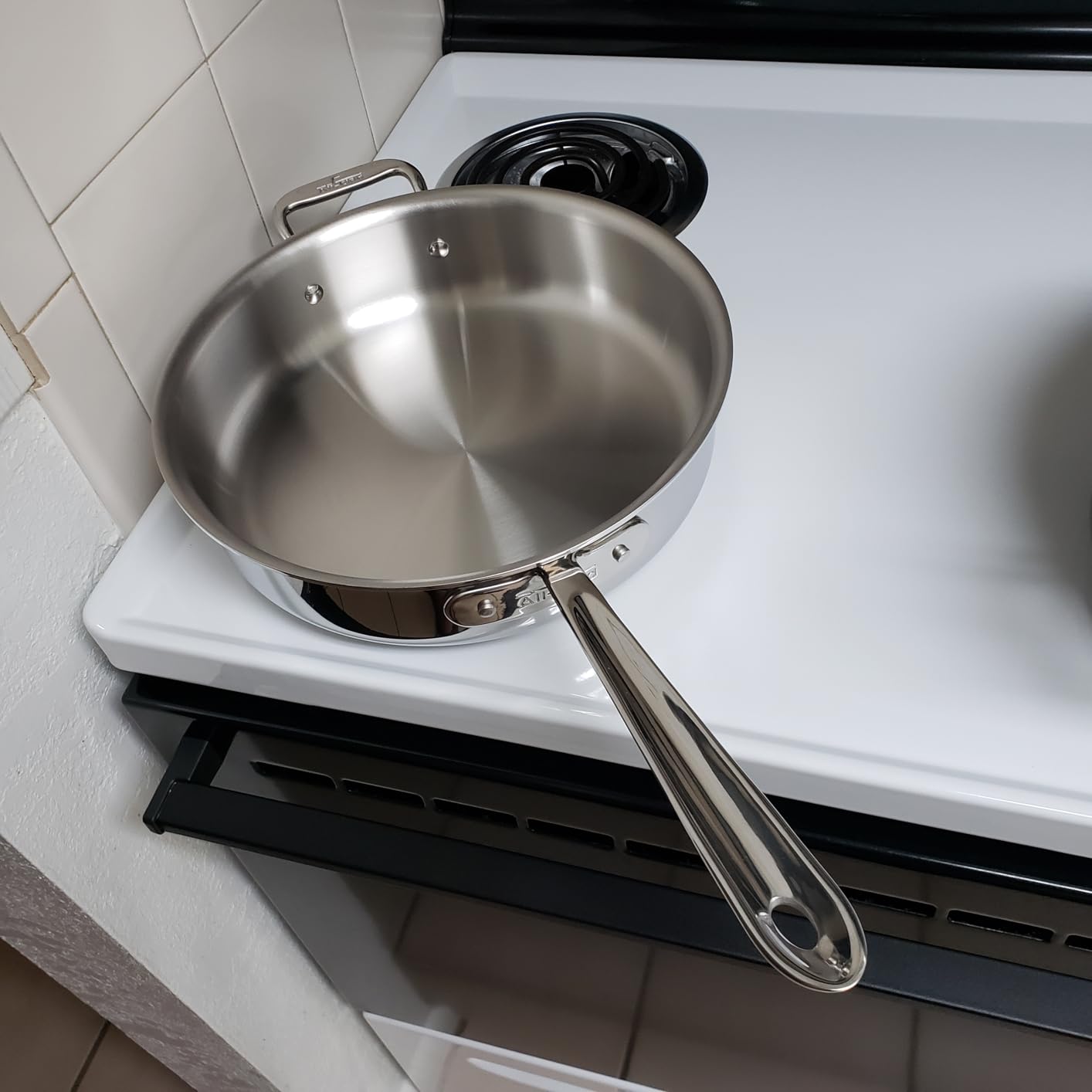 All-Clad D3 Stainless Steel 3 Qt Sauté Pan with Lid, Made in the USA customer photo 2