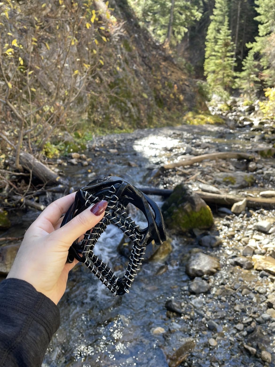 Yaktrax Walk Traction Cleats - 360-Degree Grip on Snow, Ice, & Multi-terrain Surfaces - Elastic Outer Band w/ Easy-On/Off Heel Tab & 1.2mm Zinc-coated Steel Coils - Abrasion & Rust Resistant - Unisex customer photo 1