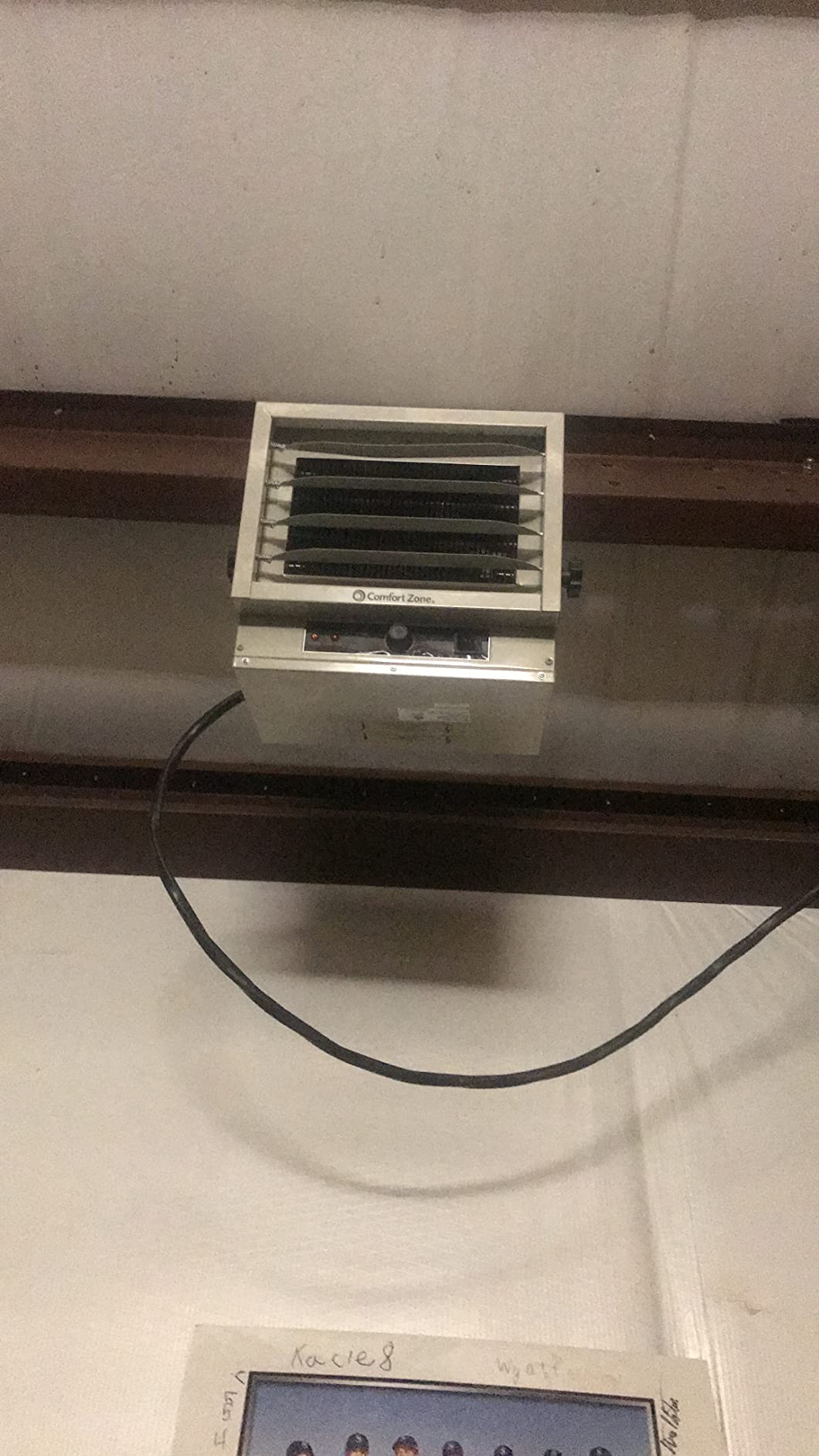 Comfort Zone 5000W Ceiling Mounted Garage Heater - 240V Electric Shop Heater with 3 Heat Settings, Overheat Protection, Indoor Use, ETL Listed, Grey customer photo 2