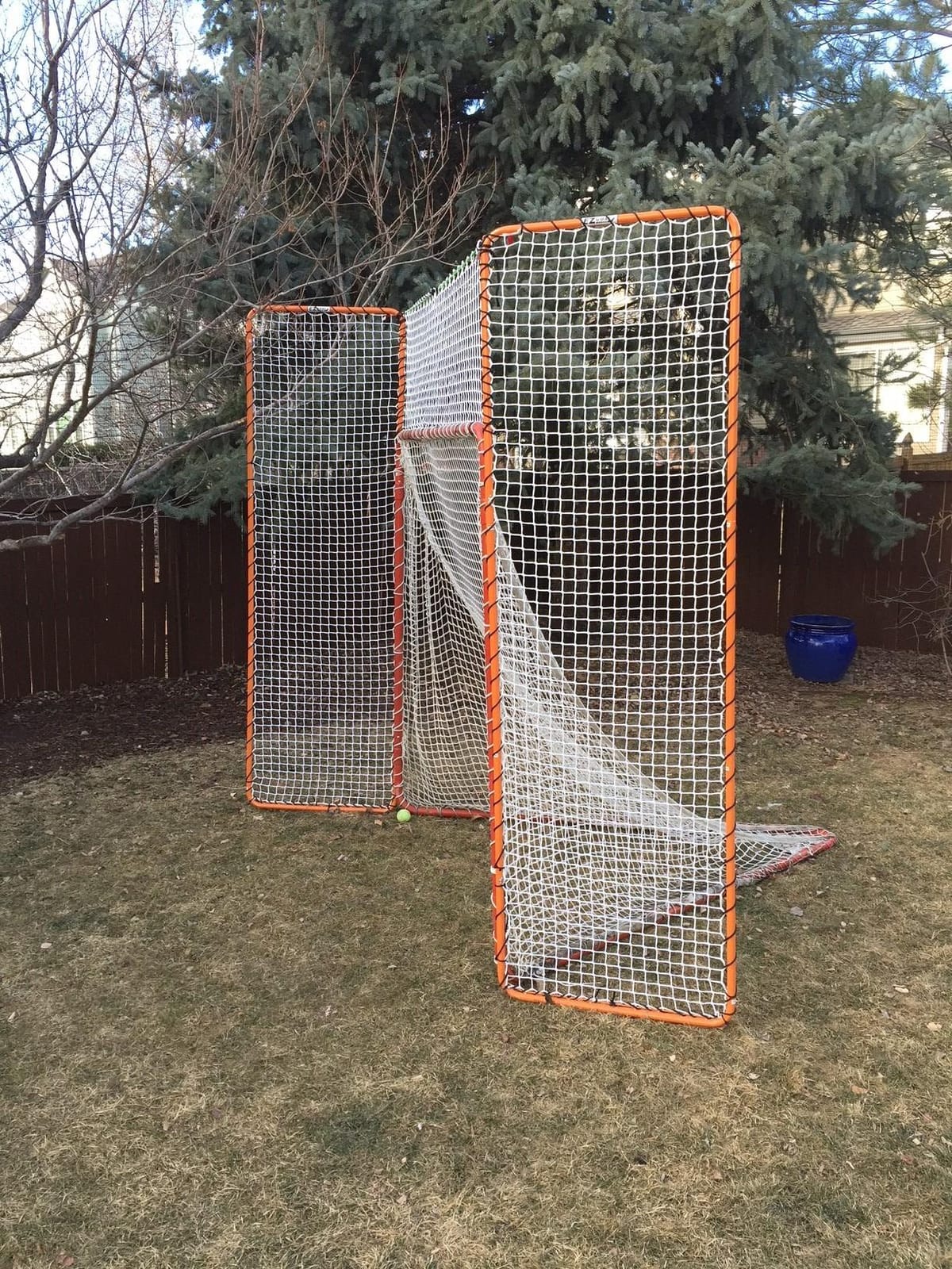 EZGoal Monster Lacrosse Backstop Rebounder, 11' x 8', Orange customer photo 1
