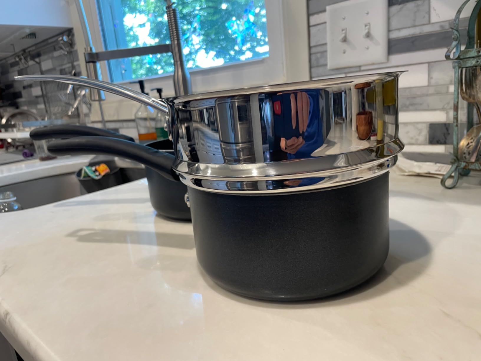 Cuisinart MCP111-20N MultiClad Pro Stainless Skillet, 20-cm, Universal Double Boiler w/Cover customer photo 1