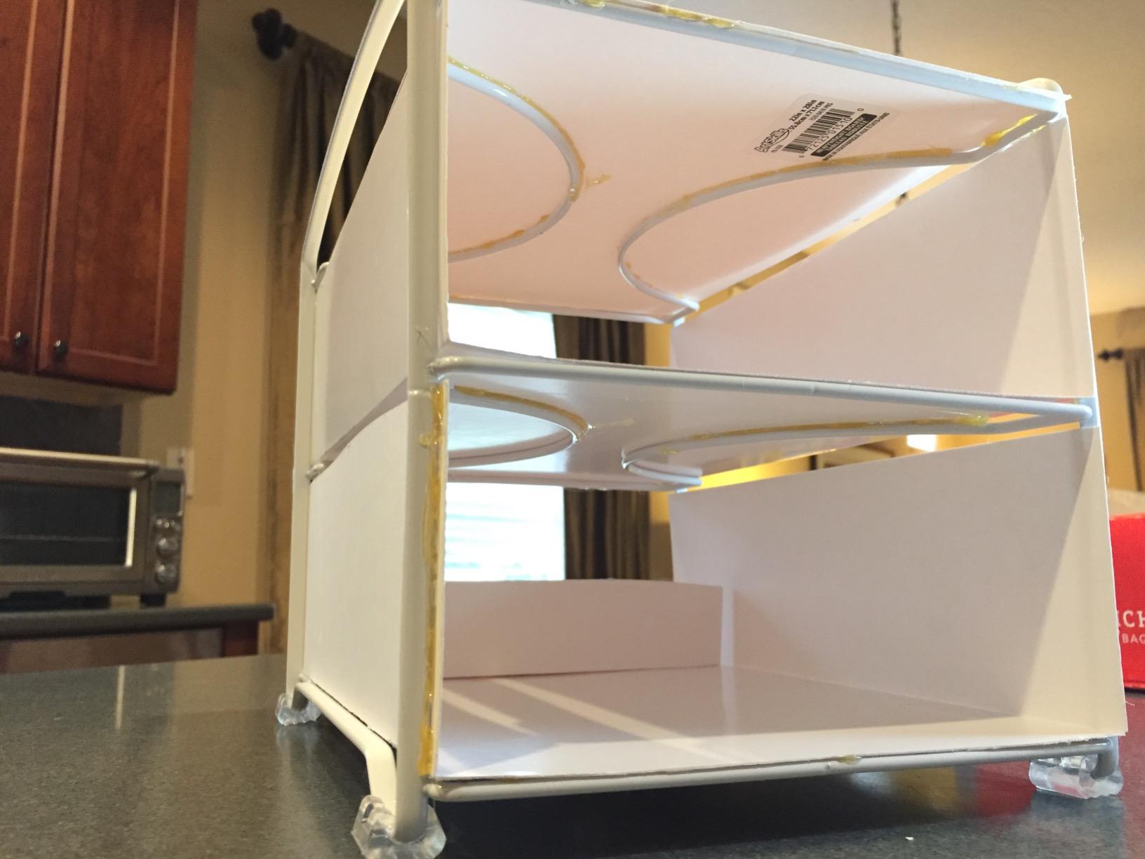 Deco Brothers Wrap Organizer Rack for Kitchen Cabinet, White customer photo 2