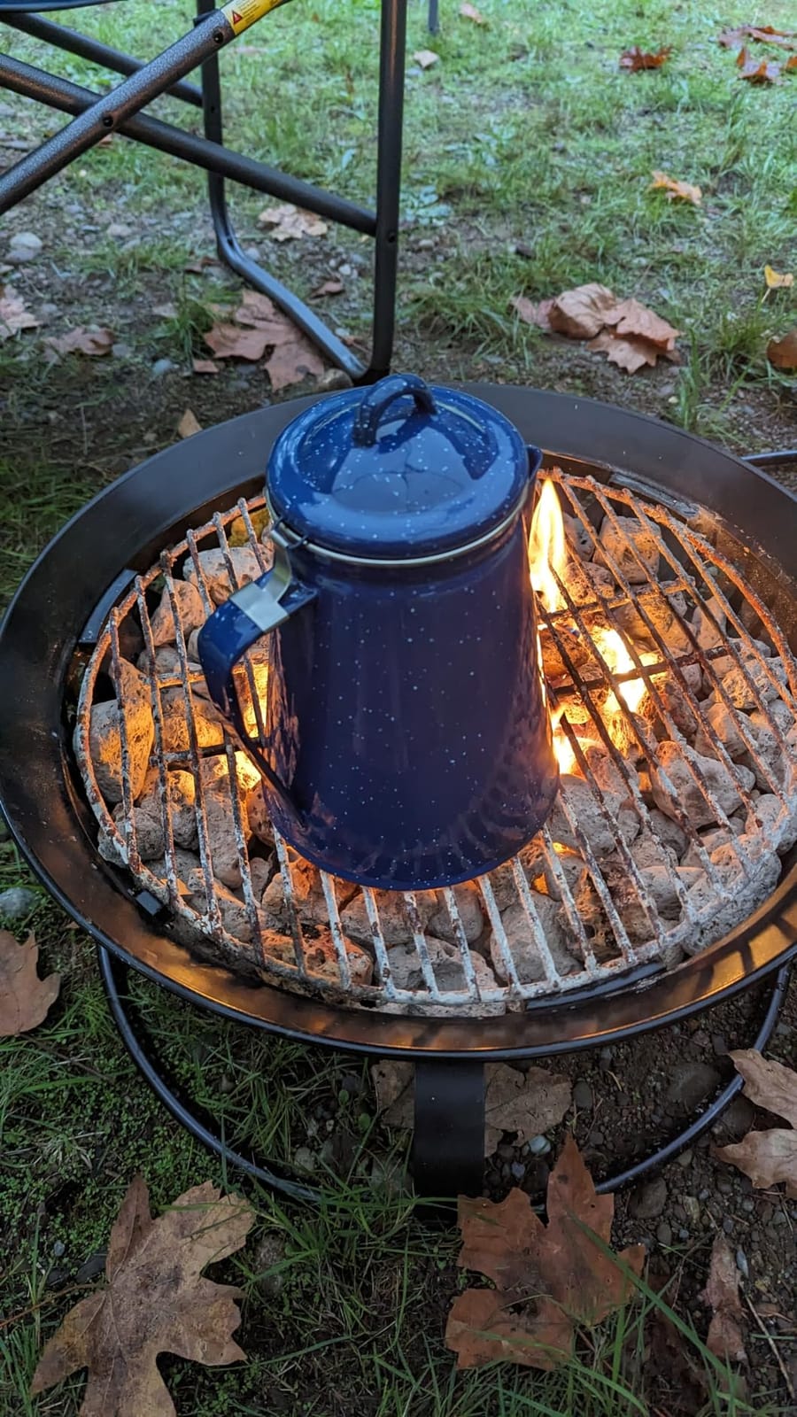 Stansport Enamel Percolator Coffee Pot & 4 Mug Set (11230),Blue customer photo 2