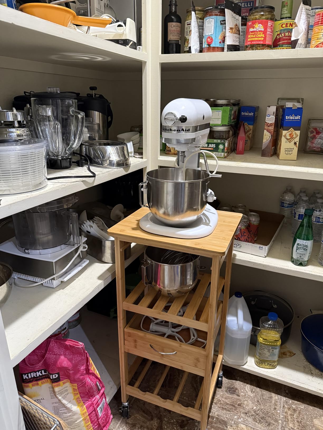 Oceanstar Design Group Bamboo Kitchen Trolley, Natural customer photo 2