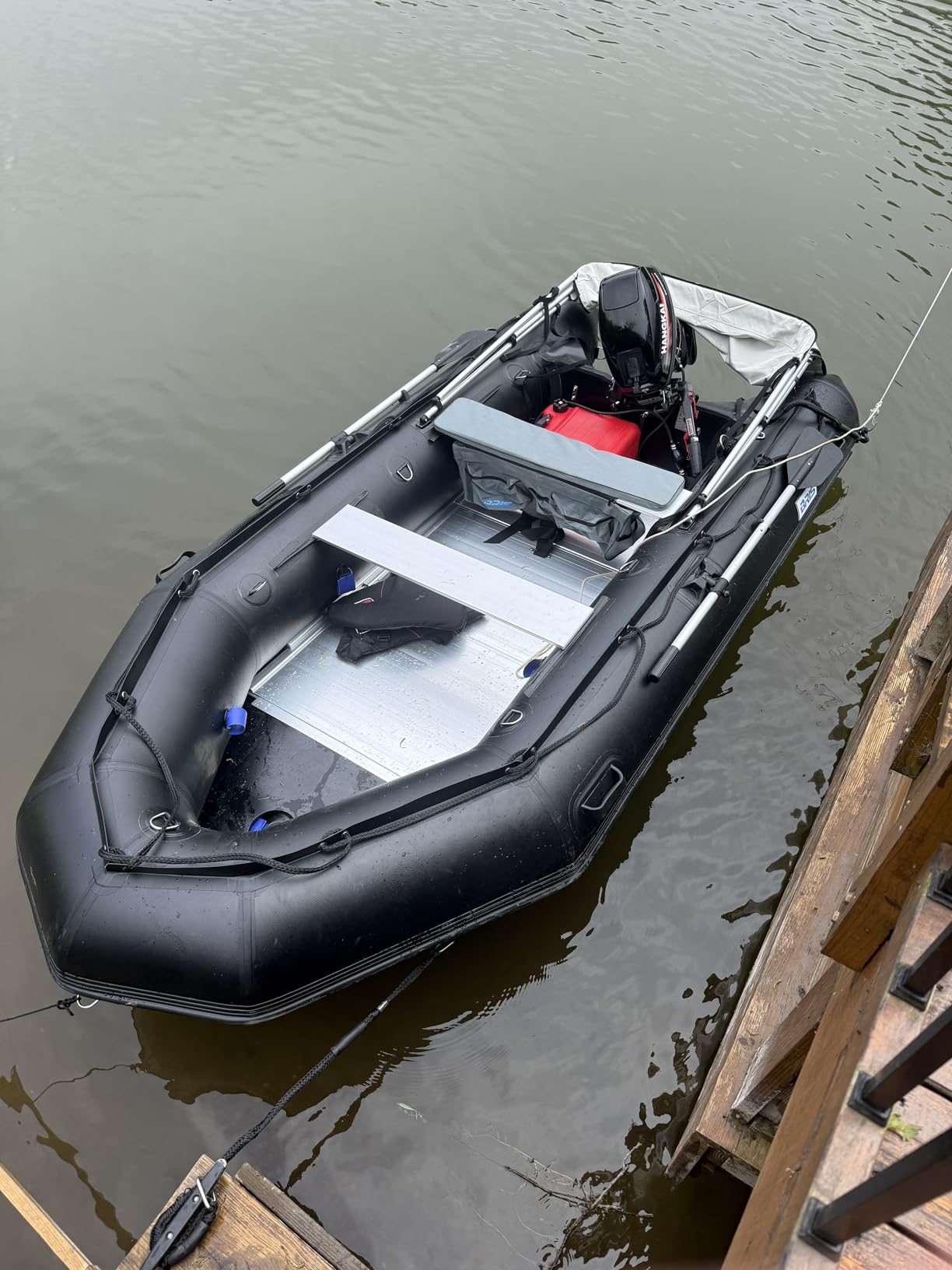 BRIS 1.2mm PVC 12.5 ft Inflatable Boat Inflatable Fish Hunter & Person Inflatable Raft Boat customer photo 2