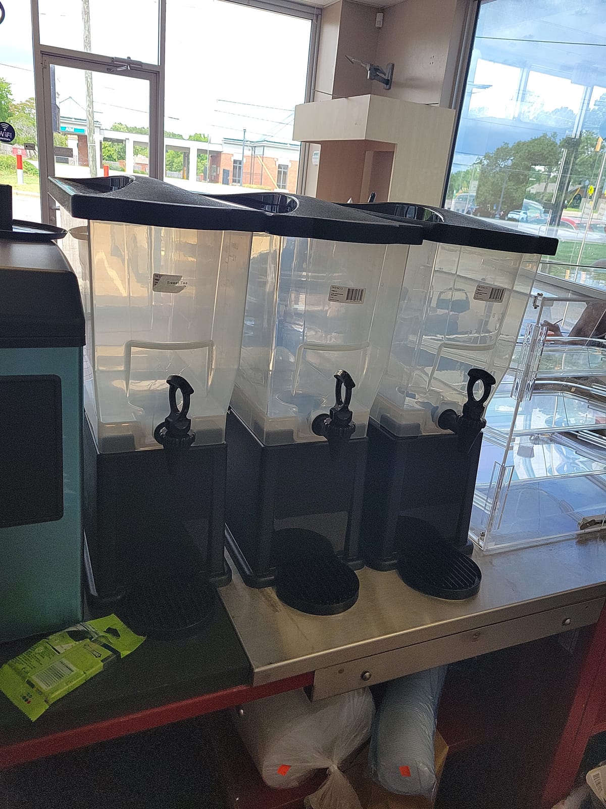 Winco 3 Gallon Slim Plastic Beverage Dispenser with Base customer photo 2
