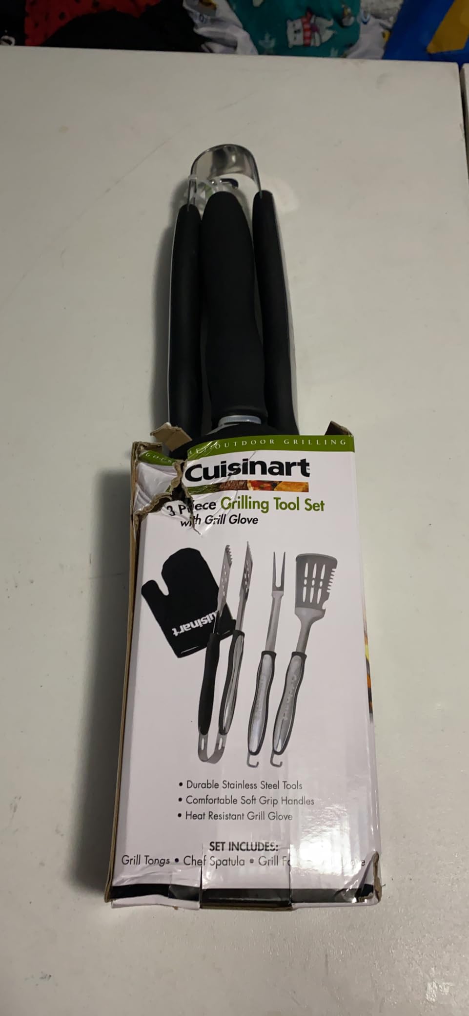 Cuisinart 3‑Piece Stainless Steel BBQ Grilling Tool Set with Grill Glove – Outdoor Grill Accessories, Perfect Grilling Gift for Men, Dads & Grill Masters, CGS-134BL customer photo 1