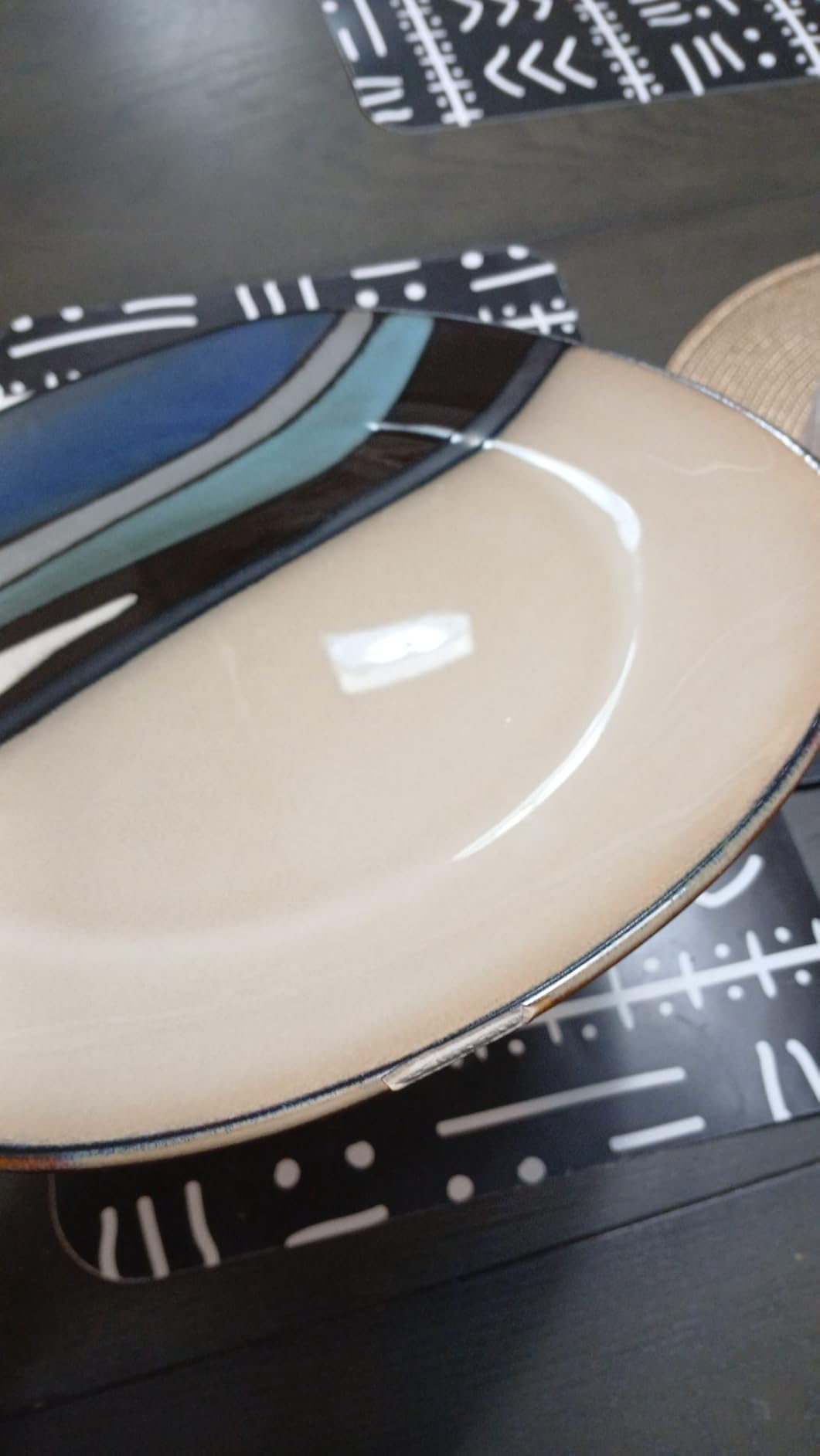 Gibson Elite Tequesta Square Reactive Glaze Stoneware Plates and Bowls Dishes Dinnerware Set, Service for 4 (16pcs), Taupe customer photo 1
