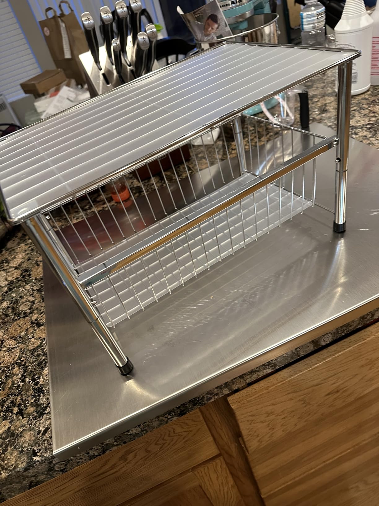 Deco Brothers Stackable Under Sink Organizer with Sliding Basket, Chrome customer photo 1