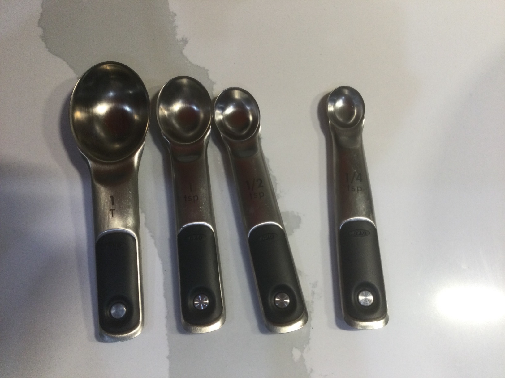 OXO Good Grips 4 Piece Stainless Steel Measuring Spoons with Magnetic Snaps customer photo 1