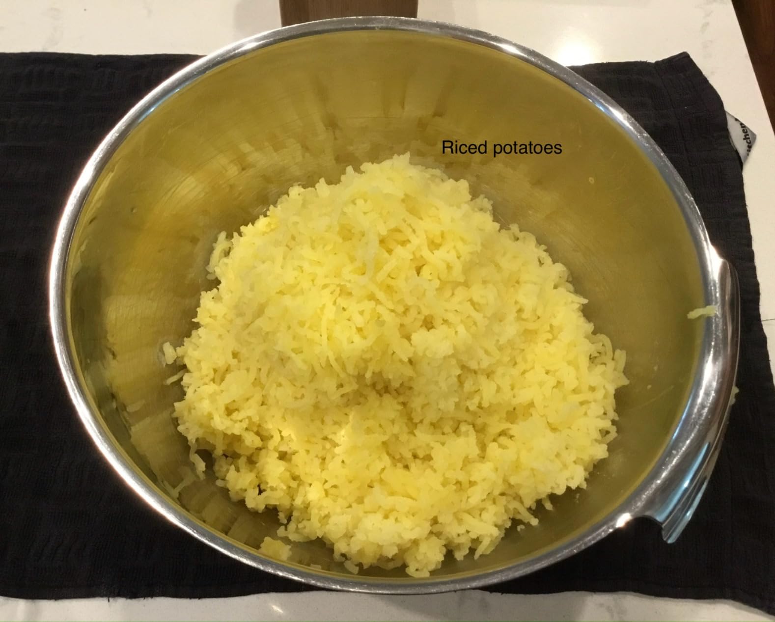 PriorityChef Large 15oz Potato Ricer, Heavy Duty Stainless Steel Potato Masher and Ricer Kitchen Tool, Press and Mash Kitchen Gadget For Perfect Mashed Potatoes - Everytime customer photo 2