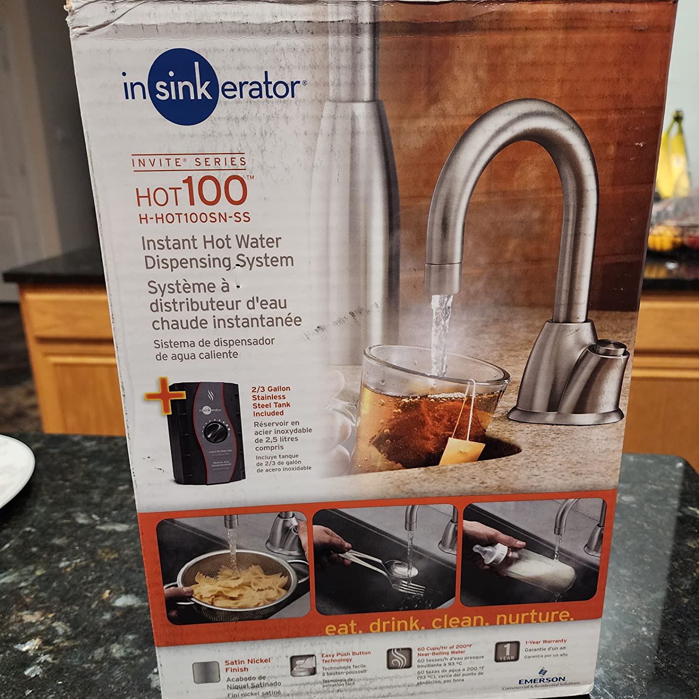 InSinkErator HOT100 Instant Hot Water Dispenser System - Faucet & Tank, Chrome, H-HOT100C-SS customer photo 1