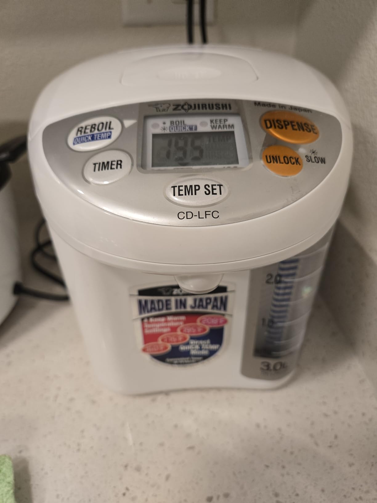 Zojirushi CD LFC30 Micom Water Boiler and Warmer, 3.0 L, 101 Oz (White) customer photo 1