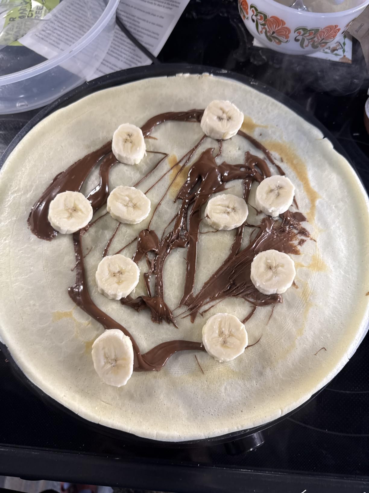 Nutrichef Electric Crepe Maker & Griddle Cooktop - Nonstick 12 Inch Aluminum Hot Plate with LED Indicator Lights & Adjustable Temperature Control - Wooden Spatula & Batter Spreader Included customer photo 1
