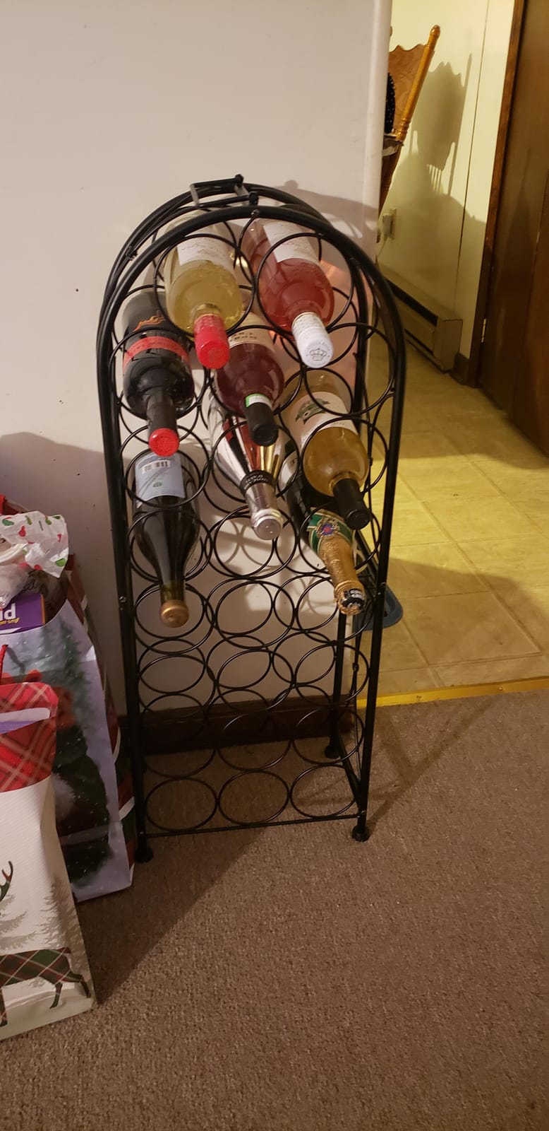 Sorbus Mini Freestanding Floor Wine Rack, Bottle Storage (23 Bottle, Black) customer photo 2