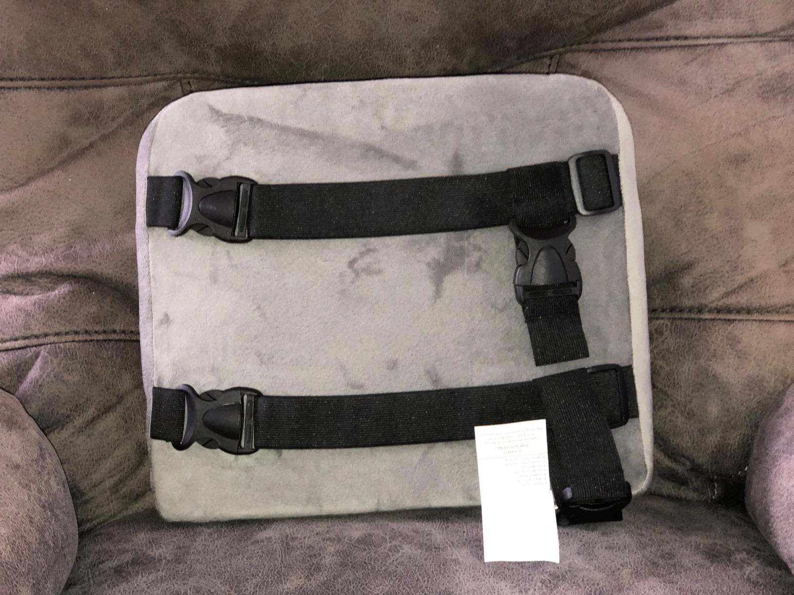 ComfiLife Lumbar Support Back Pillow Office Chair and Car Seat Cushion - Memory Foam with Adjustable Strap and Breathable 3D Mesh (Gray) customer photo 2