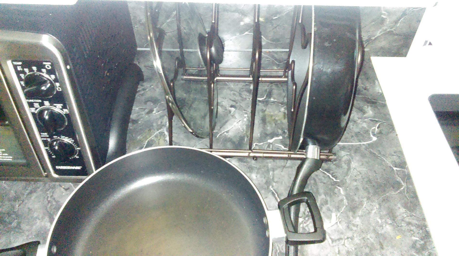 Simple Houseware Cabinet Pantry Pot and Pan Organizer Holder Rack, Bronze customer photo 2