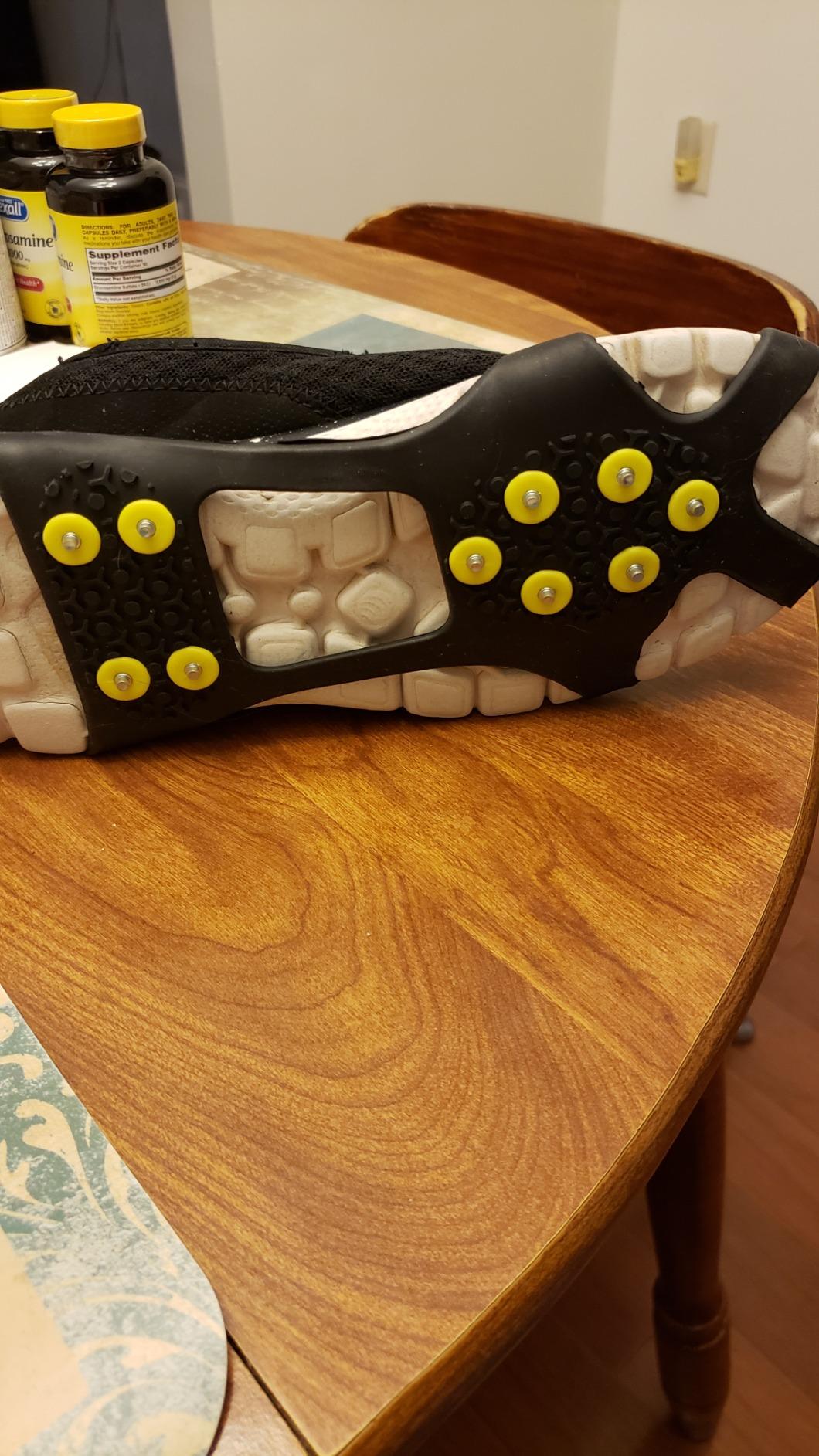 Limm Ice Snow Traction Cleats - Lightweight Crampon Cleats for Walking on Snow & Ice - Anti Slip Grippers Fasten Quickly & Easily Over Footwear - Protable Grips for Shoes and Boots customer photo 1
