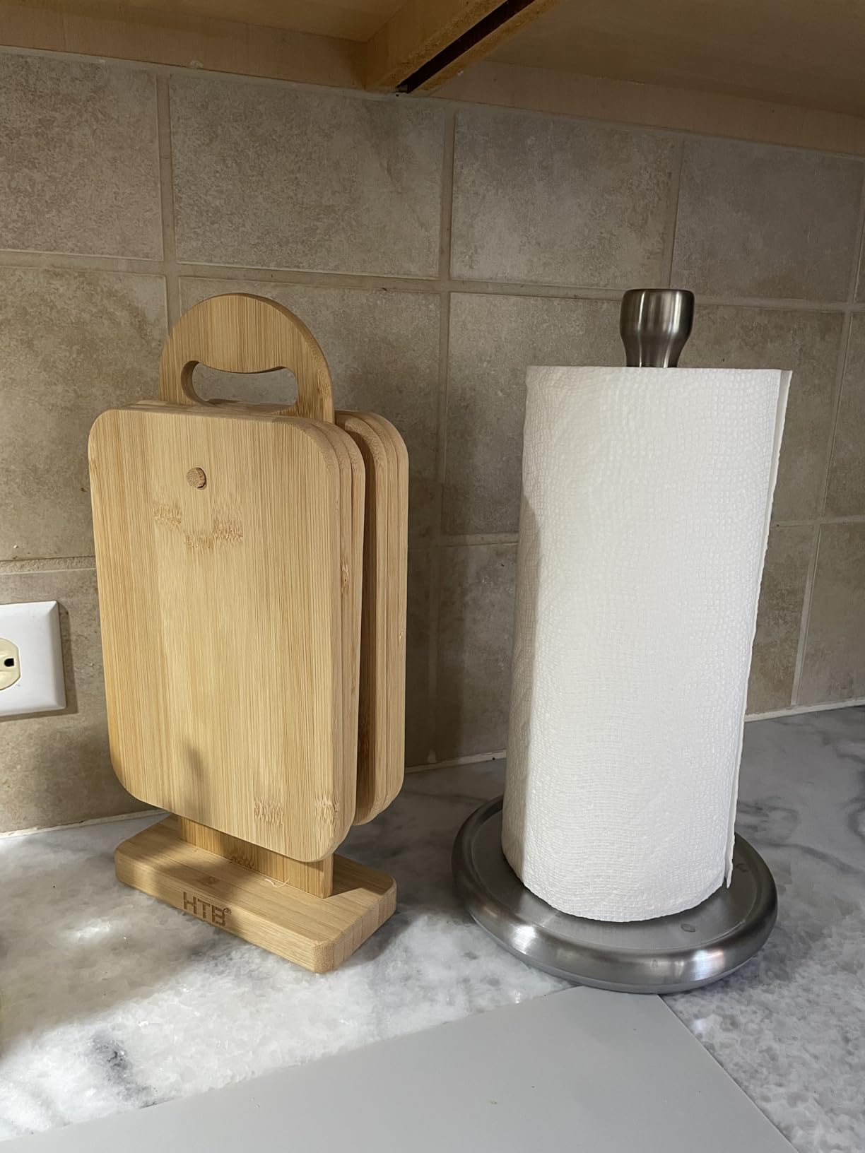 Bamboo Cutting Board Set for Kitchen,Small Cutting Boards with Holder,Serving Boards for Sandwich Cheese Meal Breakfast customer photo 2