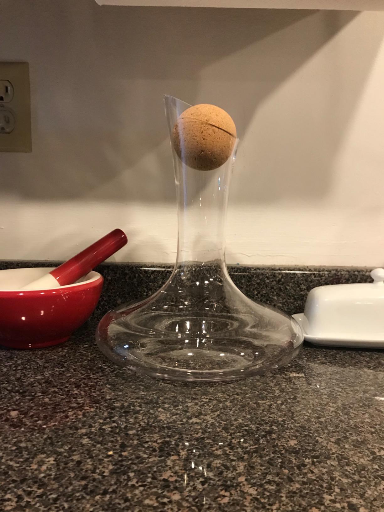 BTaT- XL Decanter with Drying Stand, Stopper, Brush and Beads, Hand Blown Crystal Glass, Wine Decanter, Wine Carafe, Wine Accessories, Red Wine Decanter customer photo 1