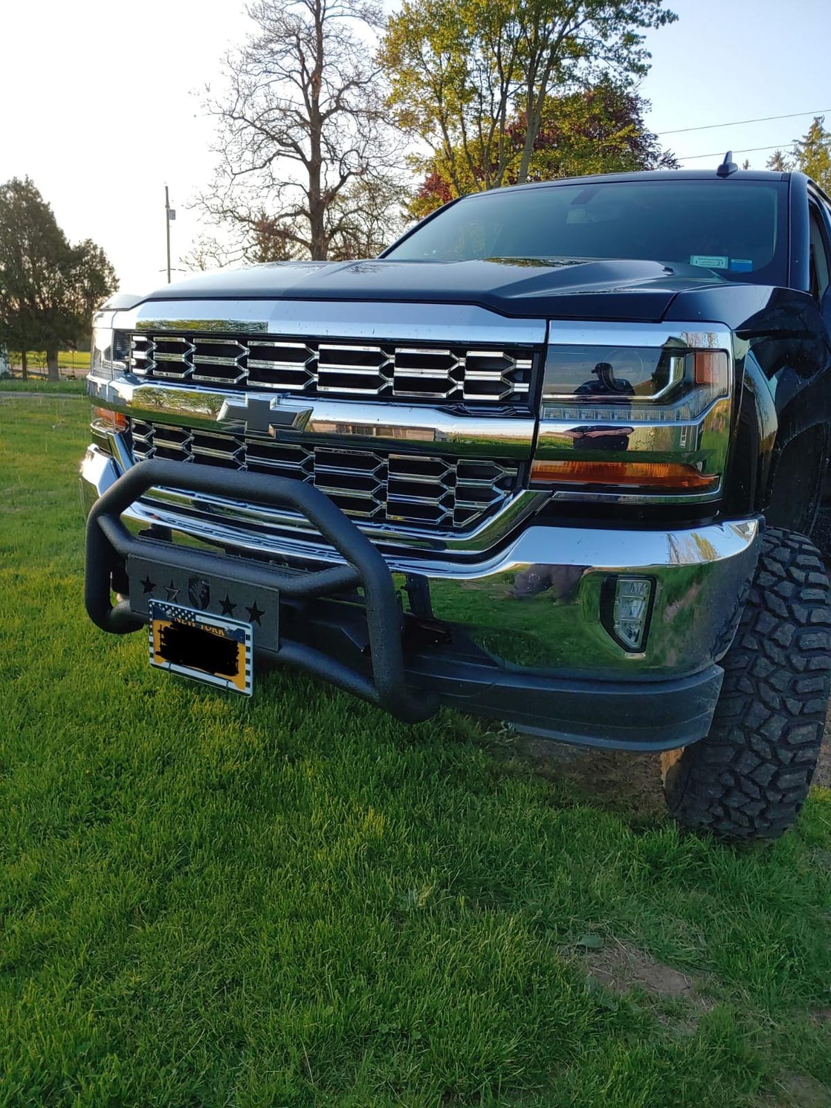 Tyger Auto TG-GD6C60048 Front Bumper Guard Compatible with 2007-2018 Chevy Silverado / GMC Sierra 1500 (Exclude 2007 Classic Models) | Textured Black | Light Mount | Bull Bar customer photo 2