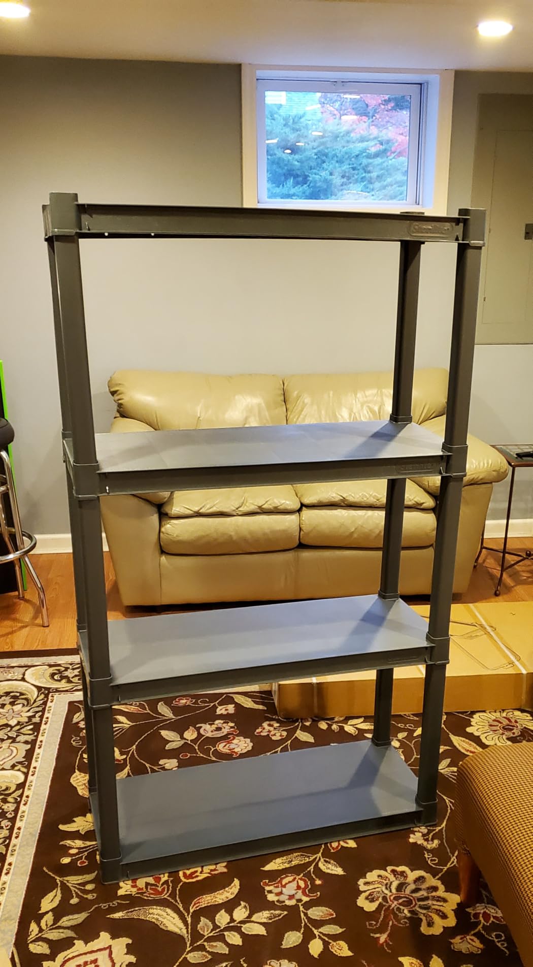 Sterilite 4 Shelf Unit, Heavy-Duty Plastic Storage & Utility Shelving Rack customer photo 2