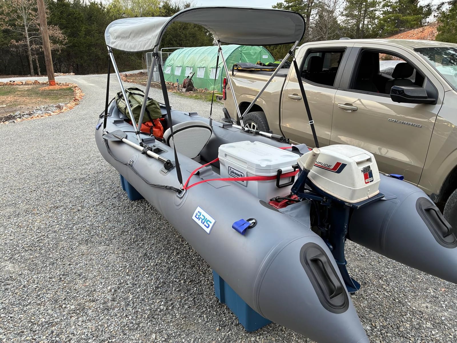 BRIS 14.1ft Inflatable Boat Inflatable Kayak 3 Person Kayak Canoe Fishing poonton Boat customer photo 2