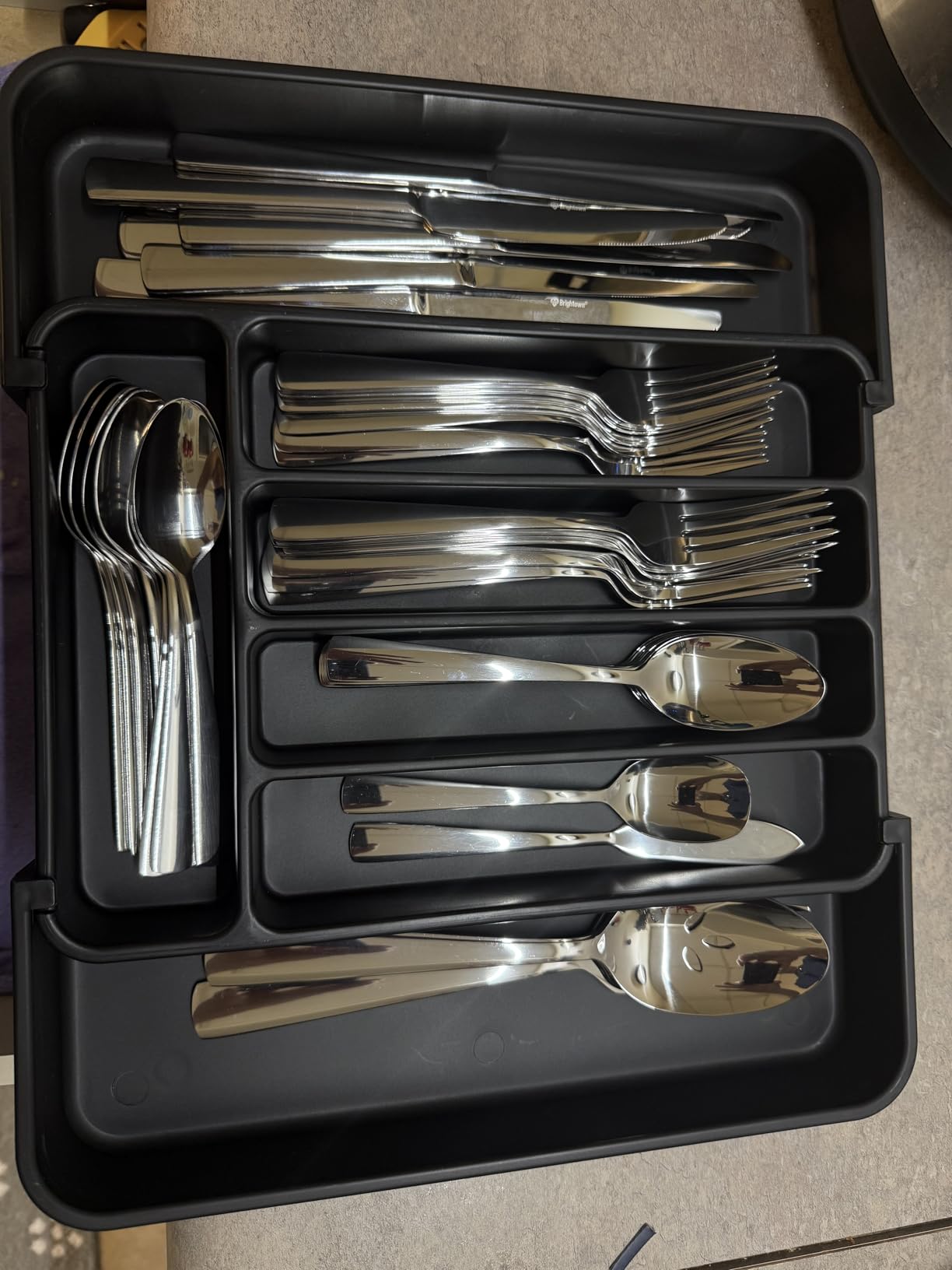 Silverware Set for 8, 45 Piece Stainless Steel Kitchen Utensils Cutlery Set customer photo 2