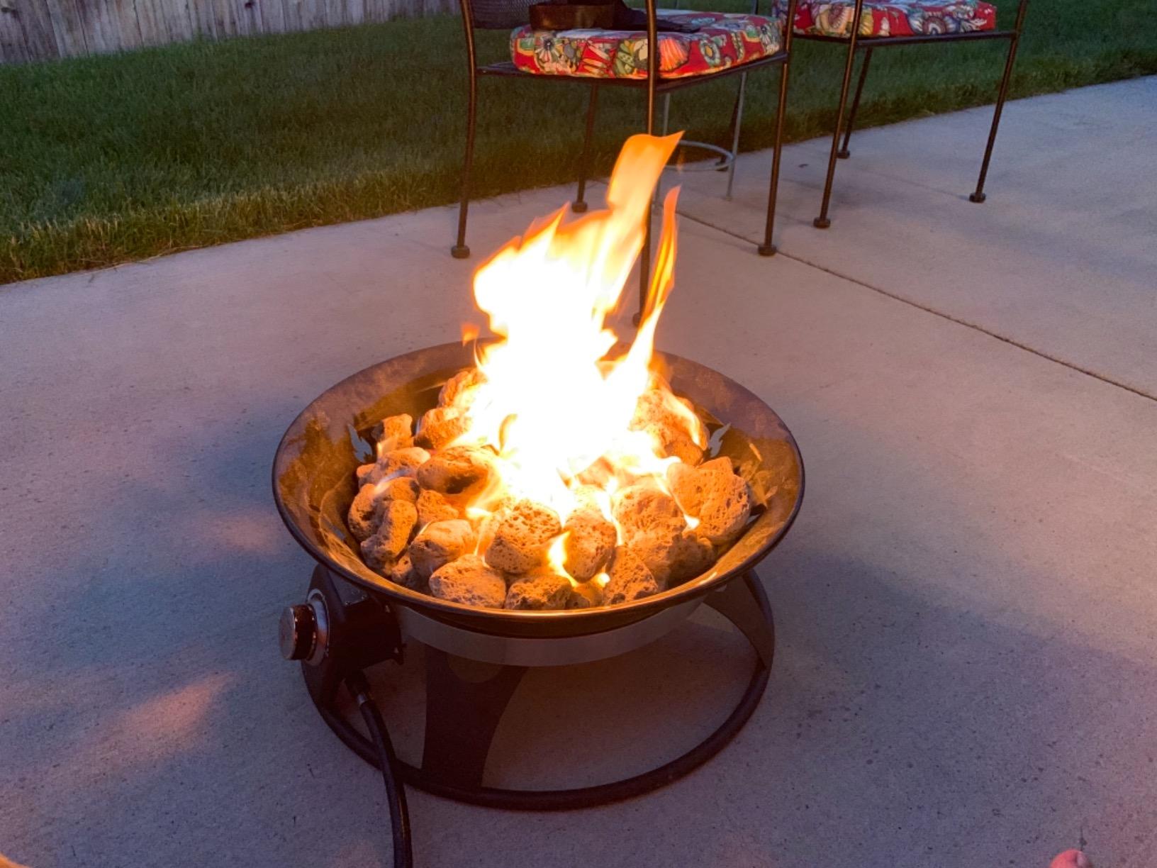 Outland Living Portable Propane Fire Pit, 21-inch, 58,000 BTU with Fire Pit Cover & Carry Kit, Smokeless Gas Firebowl | Perfect for Camping, Patio, Backyard, Tailgating, Deck, RV| Black 863 Cypress customer photo 2