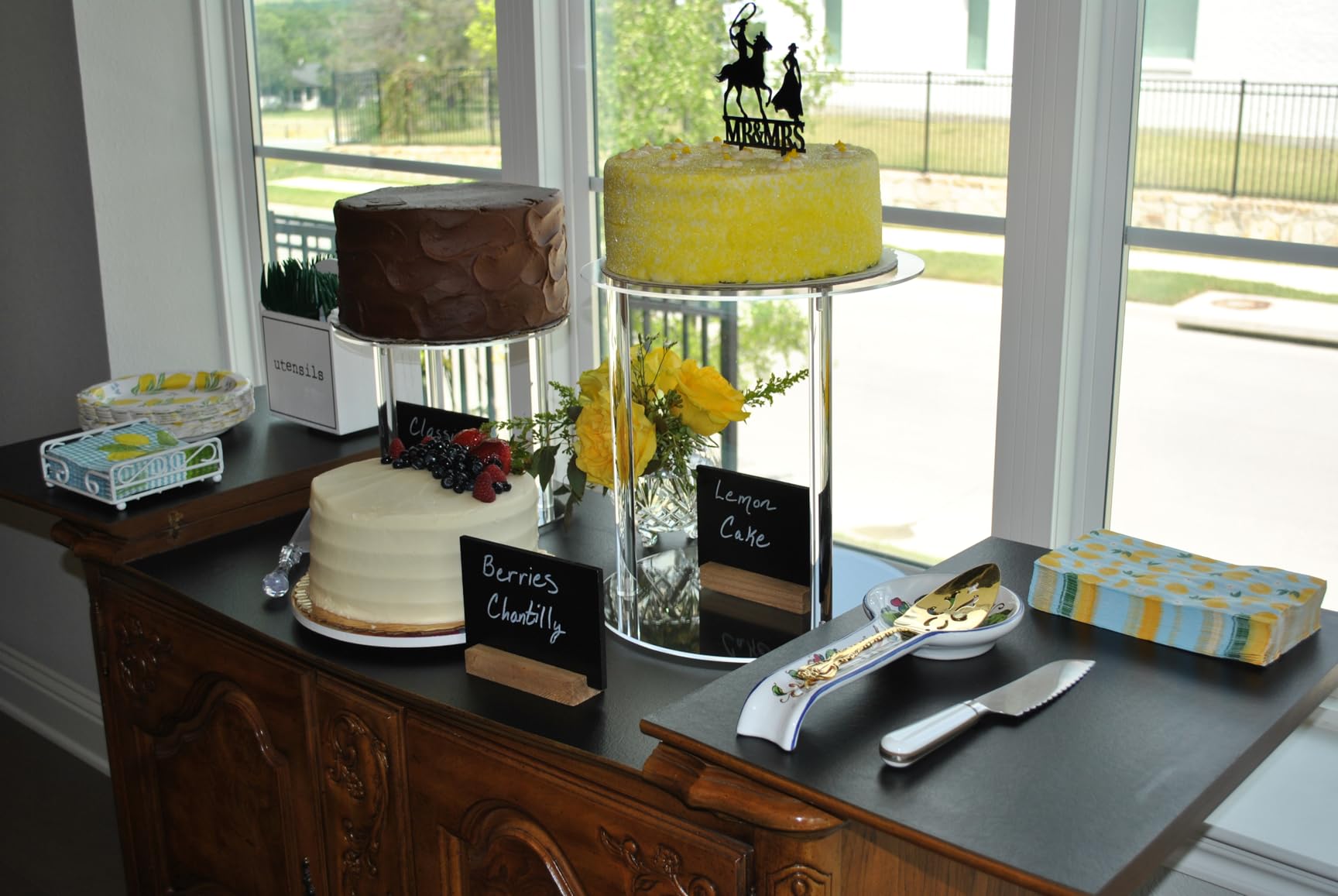 Jusalpha Large 3 Tier Acrylic Round Wedding Cake Stand, Food Display Stand customer photo 2