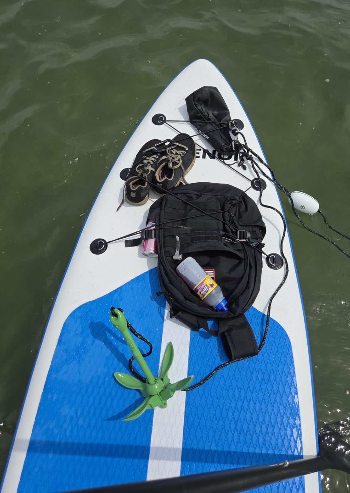 Kayak Anchor Kit - 3.5 lb, Green - Folding Grapnel Anchor with 25 ft Rope customer photo 2