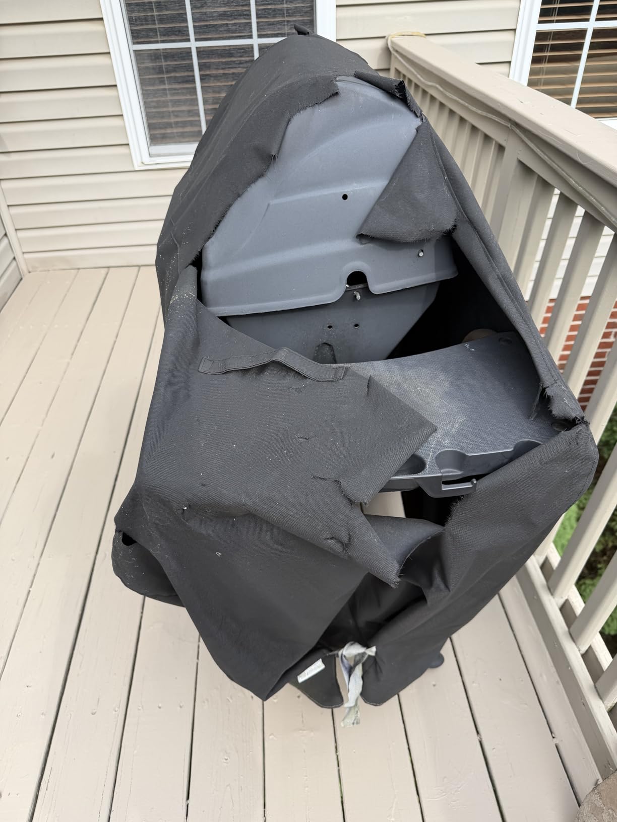 SunPatio 55 Inch Grill Cover for Outdoor Grill Heavy Duty Waterproof, Black customer photo 1