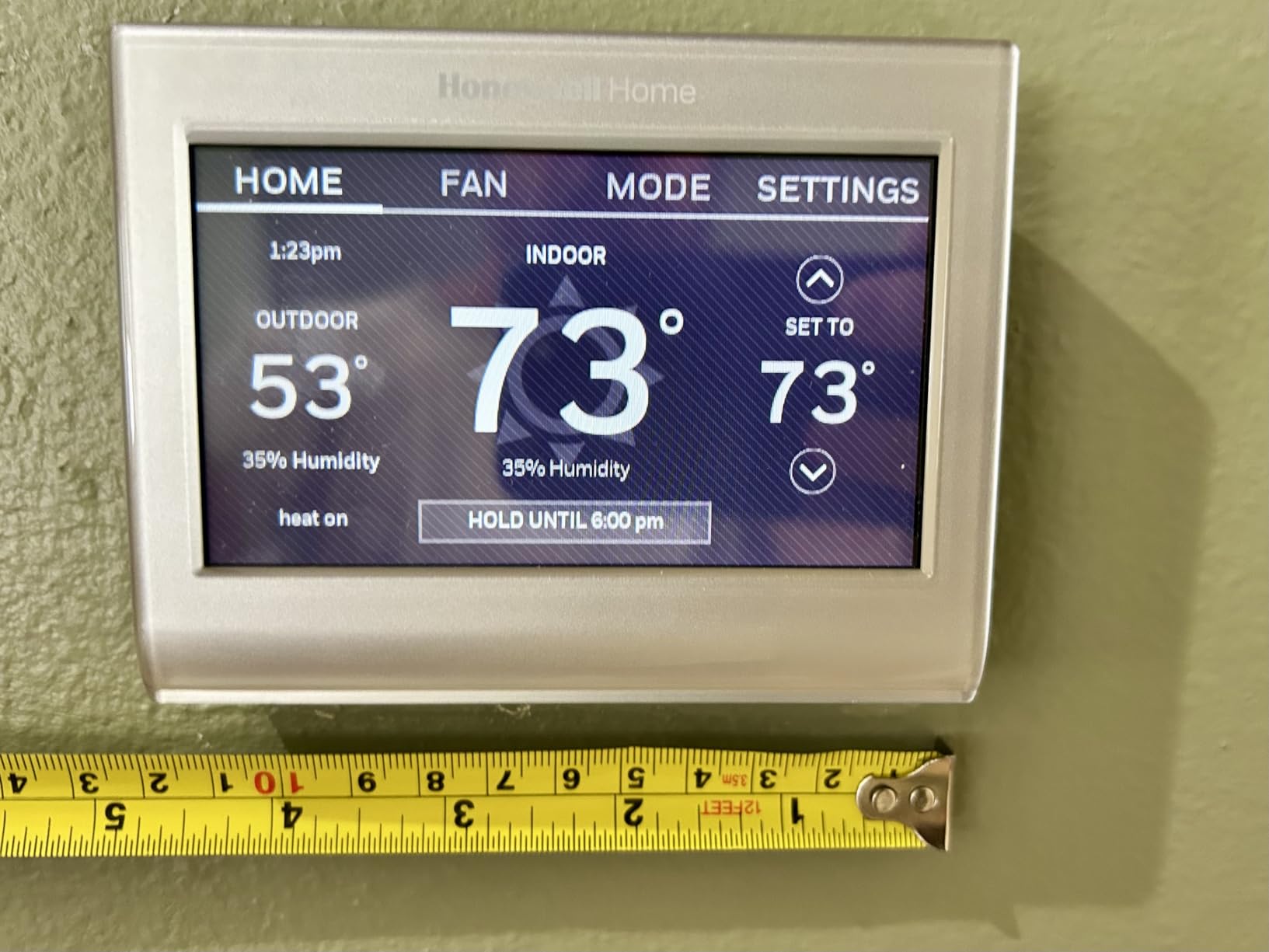 Honeywell Home RTH9585WF Wi-Fi Smart Color Thermostat, 7 Day Programmable, Touch Screen, Energy Star, Alexa Ready, C-Wire Required customer photo 2