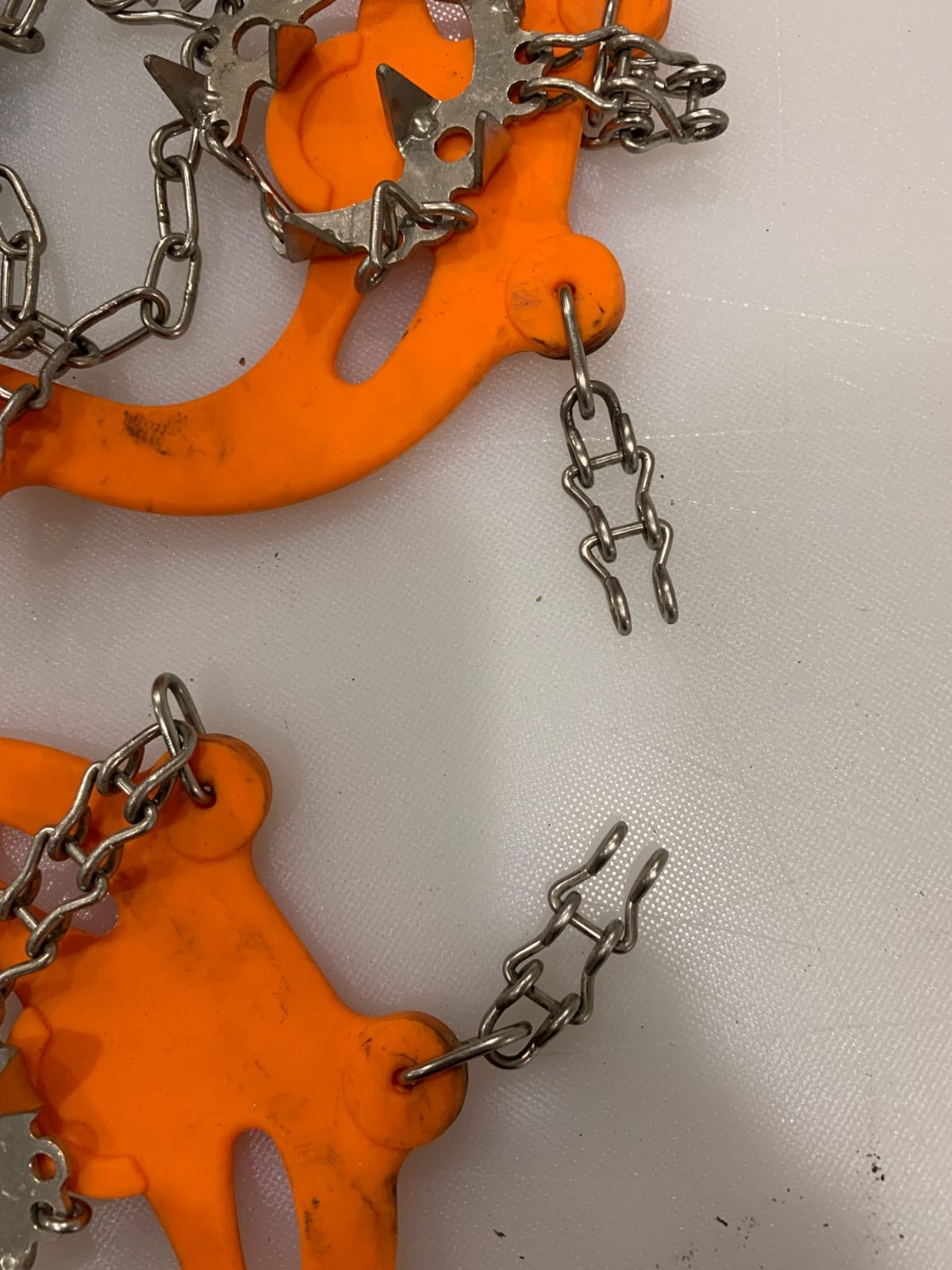 Upgraded Version of Walk Traction Ice Cleat Spikes Crampons,True Stainless Steel Spikes and Durable Silicone,Boots for Hiking On Ice & Snow Ground,Mountian. customer photo 1