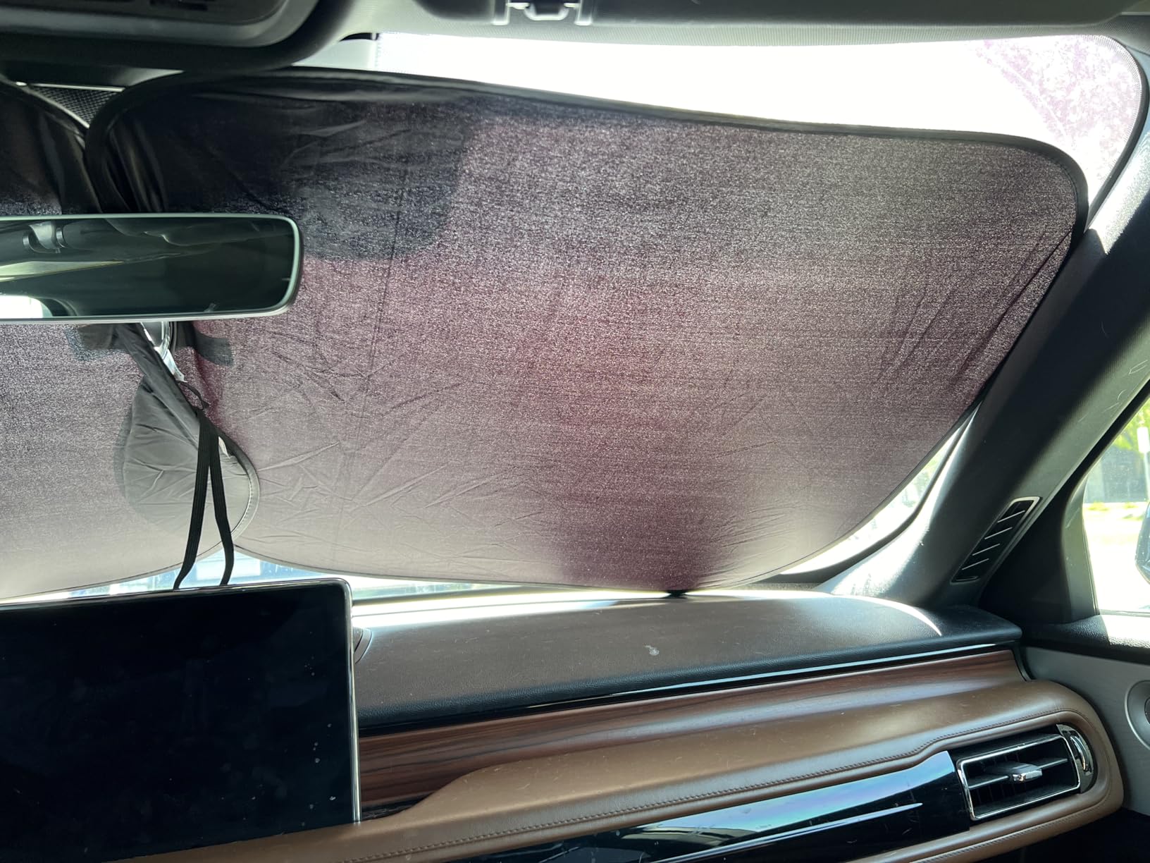 EcoNour 2 Piece Foldable Car Windshield Sun Shade, UV & Heat Protection customer photo 2