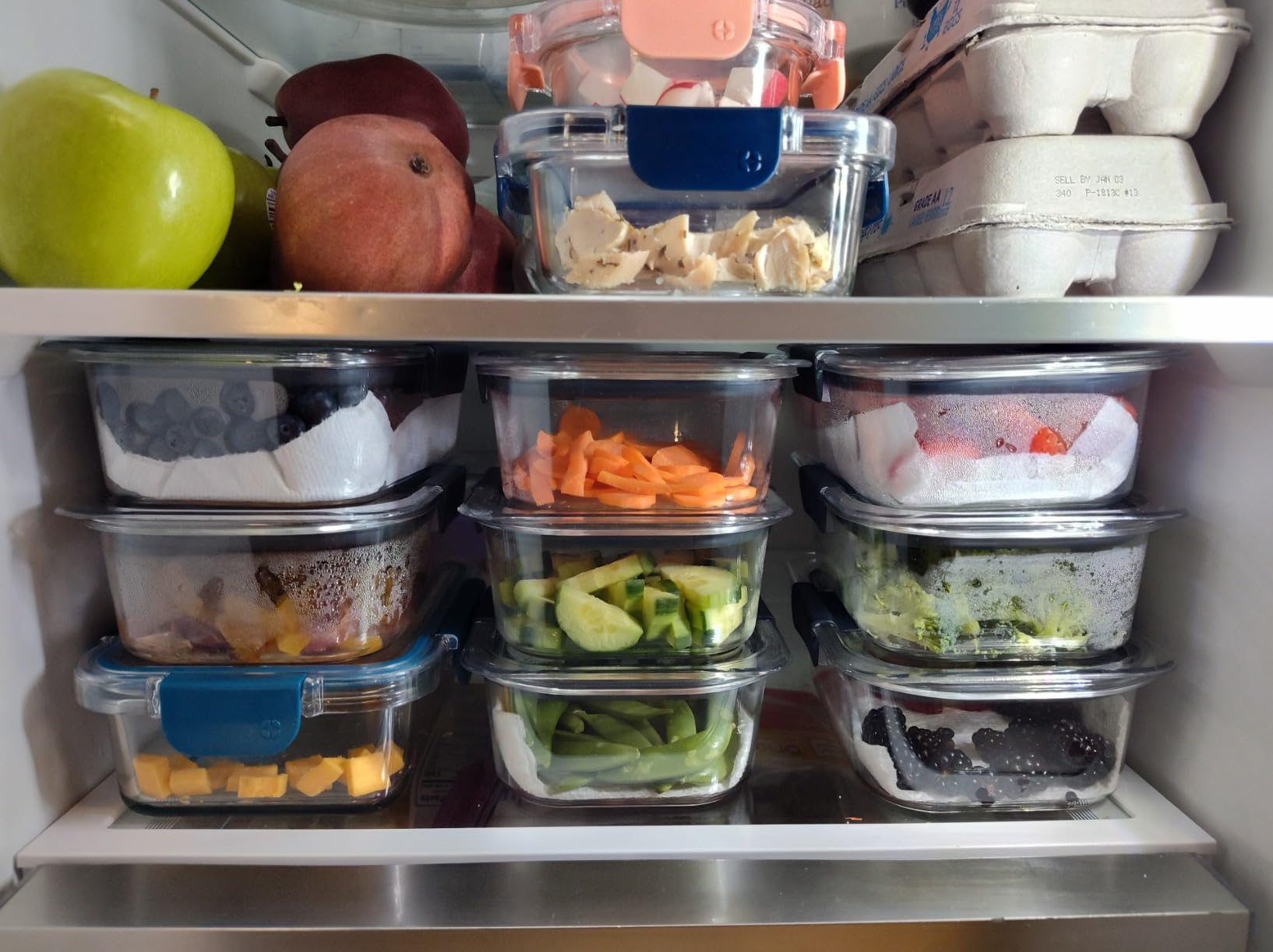 Rubbermaid Brilliance BPA Free Airtight Food Storage Containers with Lids, Set of 4 (4.7 Cup) Ideal for Lunch, Meal Prep, and Leftovers customer photo 1