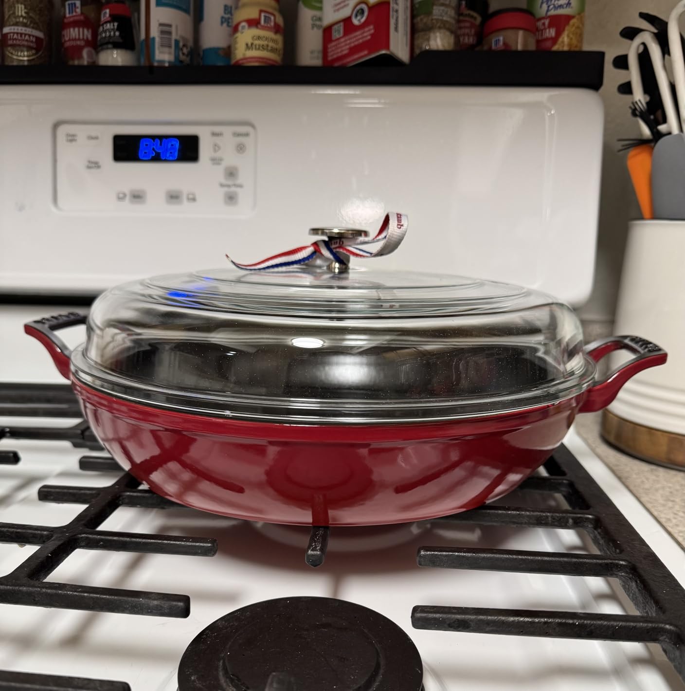STAUB Cast Iron Braiser with Glass Lid, Dutch Oven, 3.5-quart, serves 3-4, Made in France, Matte Black customer photo 2