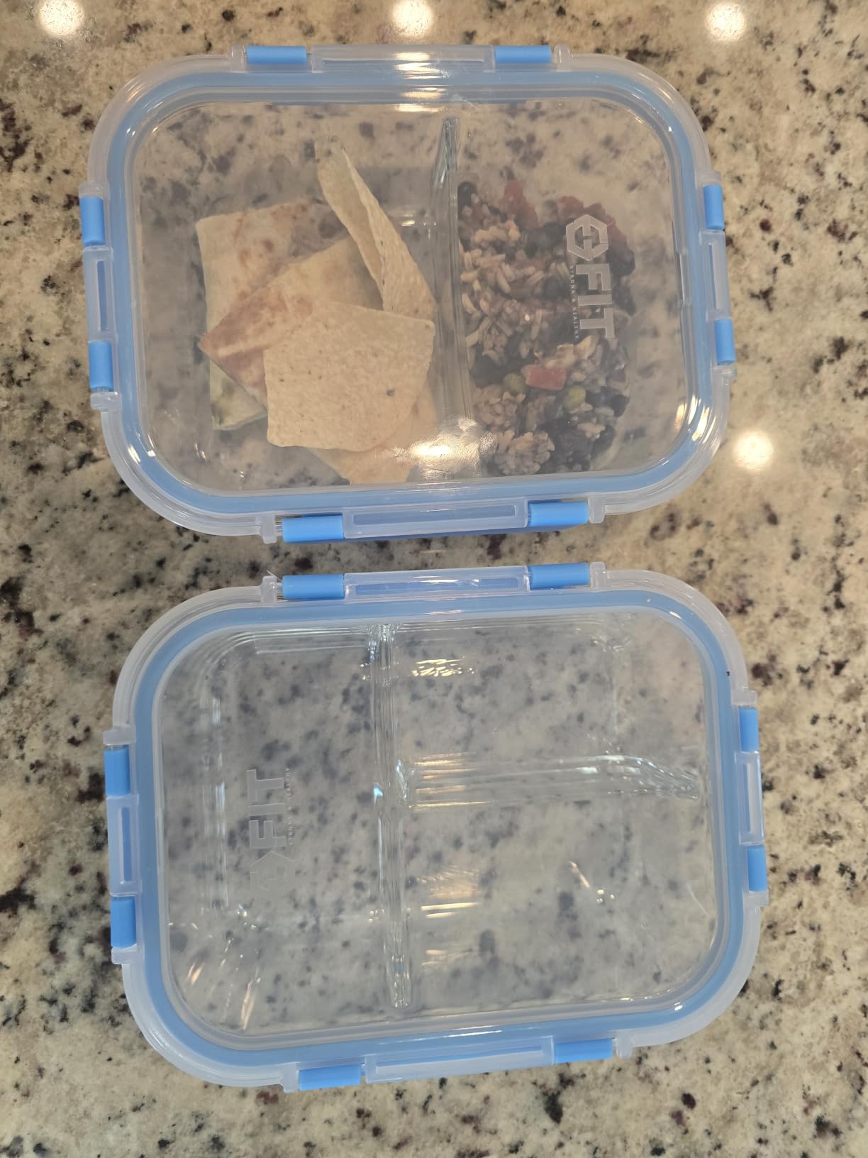 Glass Meal Prep Containers 2 and 3 Compartments, Leak-Proof, 32 oz, 4 Pack customer photo 1