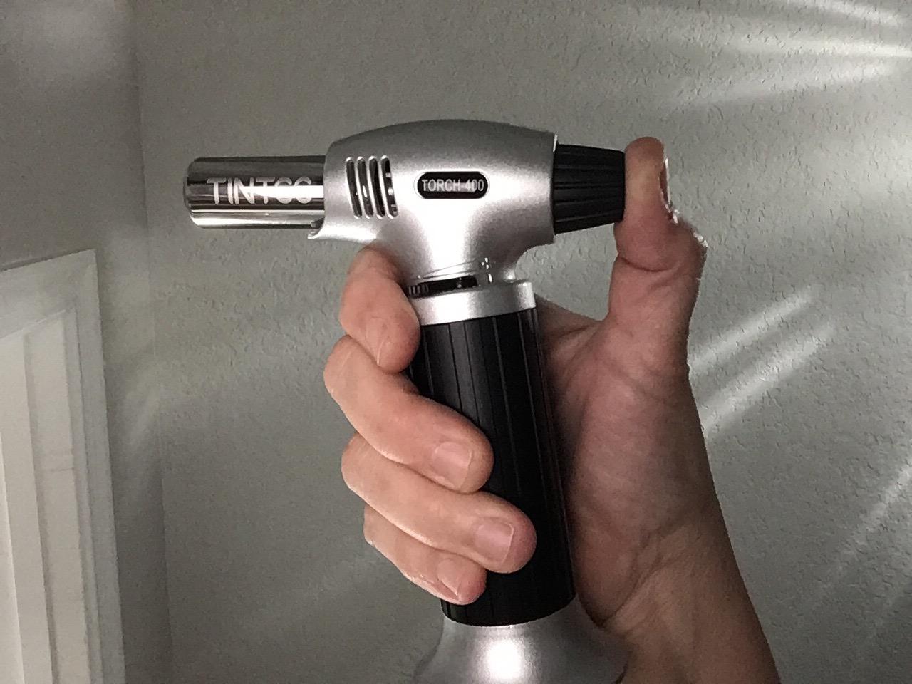 Culinary Blow Torch, Tintec Chef Cooking Torch Lighter, Butane Refillable, Flame Adjustable (MAX 2500°F) with Safety Lock for Cooking, BBQ, Baking, Brulee, Creme, DIY Soldering & more (Aluminum alloy) customer photo 2