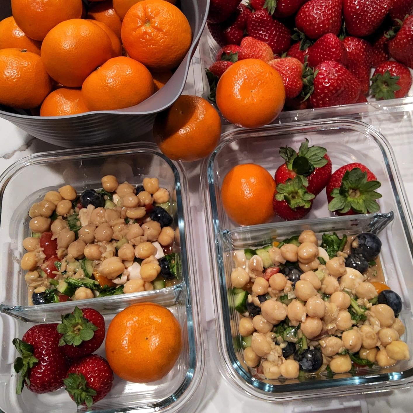 M MCIRCO 5 Pack,36 oz, 2 Compartments Glass Meal Prep Containers with Lids customer photo 2