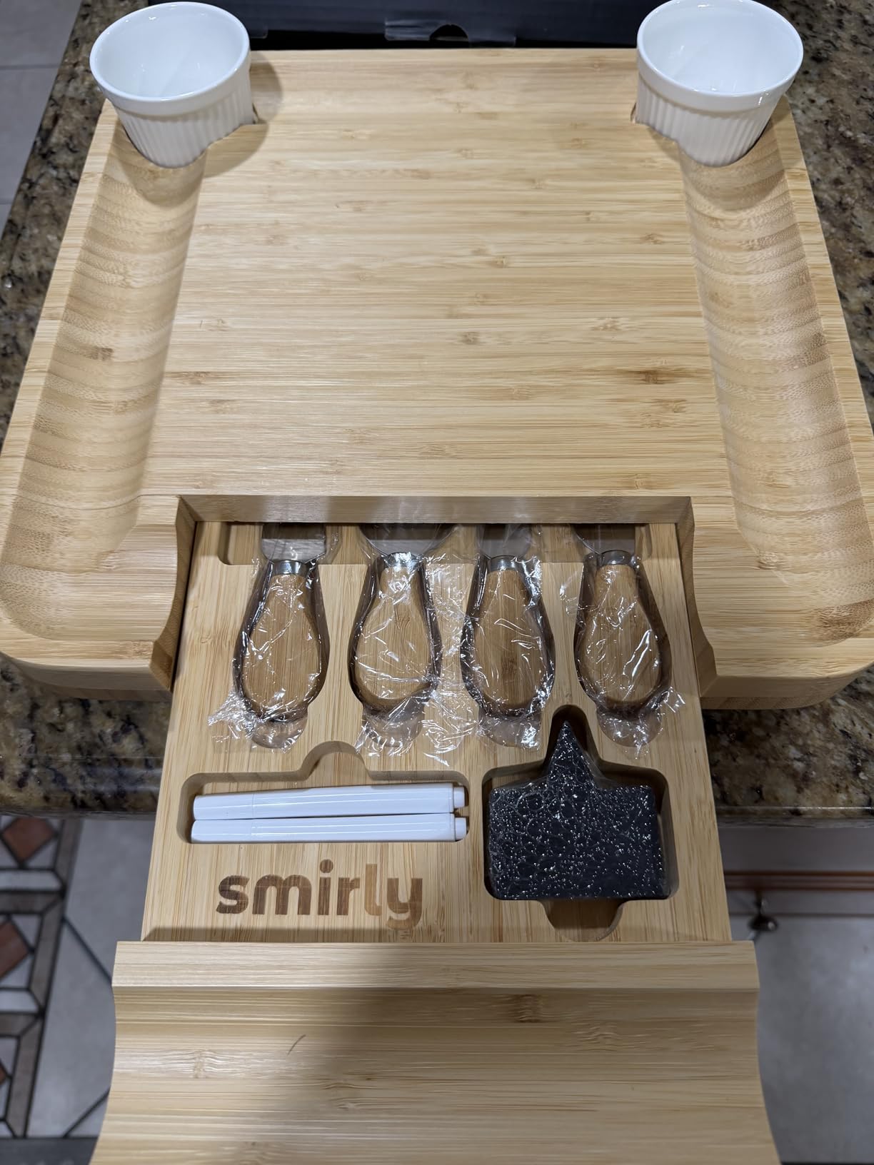 SMIRLY Charcuterie Board Set with Serving Accessories, Bamboo customer photo 1