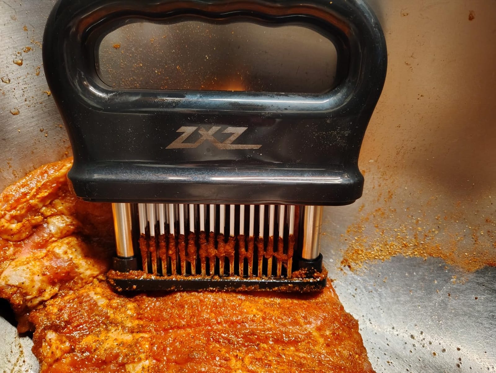 ZXZ Meat Tenderizer, 48 Stainless Steel Blades for Beef Steak Chicken customer photo 1