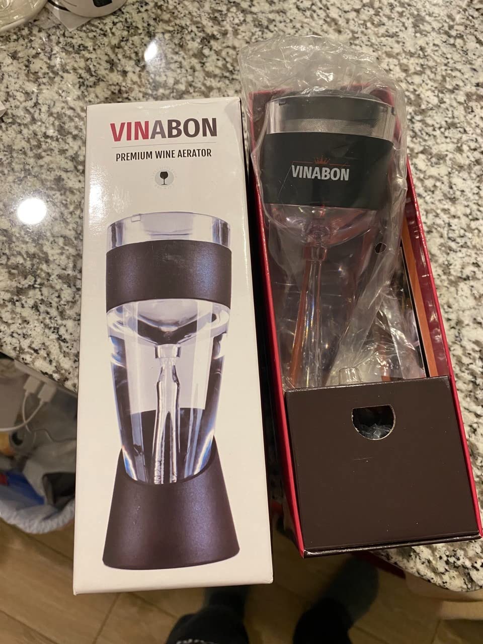 VINABON Wine Aerator Pourer Spout – Updated 2026 Professional Wine Aerator for Superior Flavor, Enhanced Bouquet & Rich, Smooth Finish. No-Leak, No-Drip, Spill-Free Design. Includes Wine Guide eBook customer photo 1