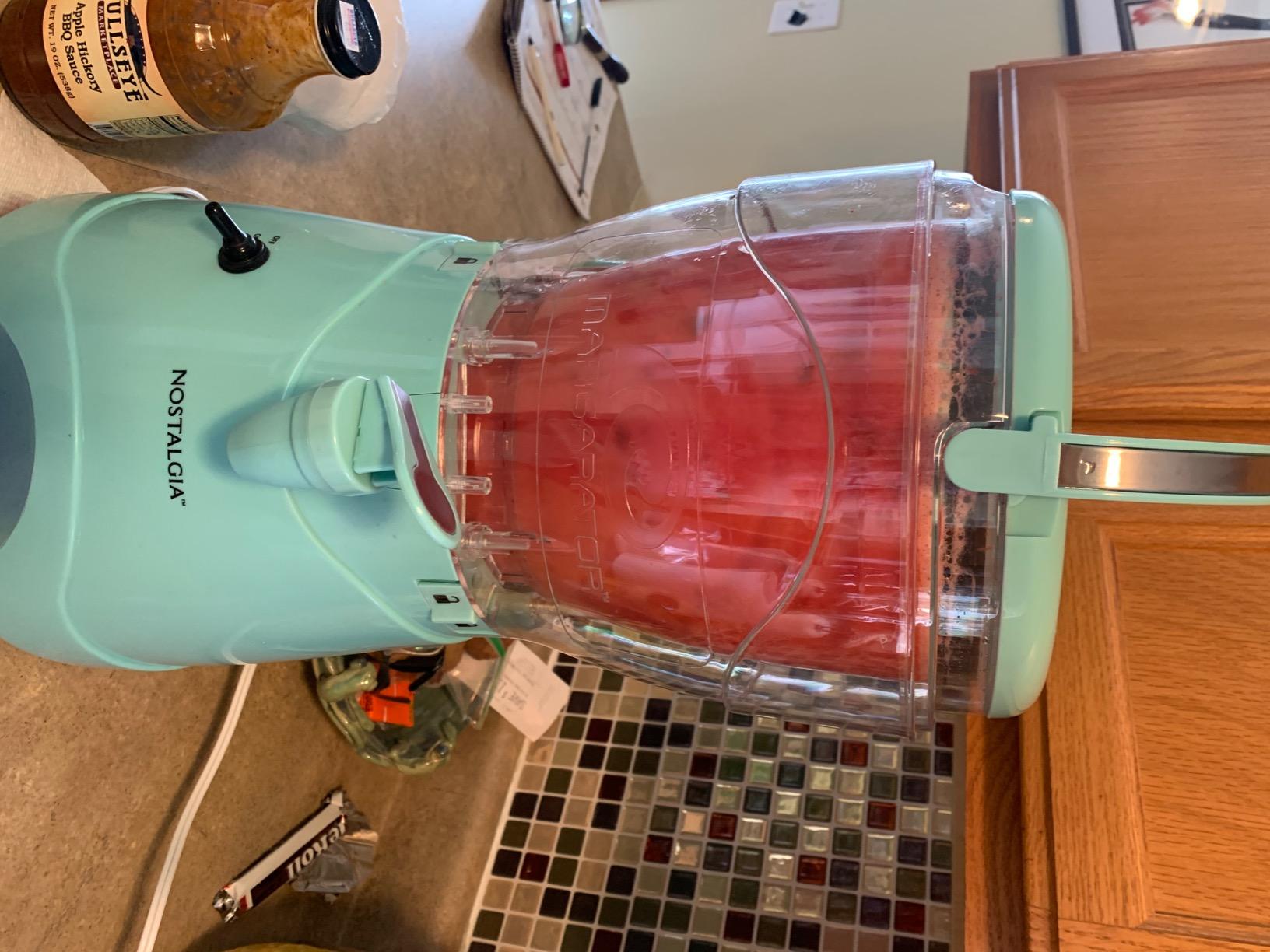 Nostalgia Frozen Drink Maker and Margarita Machine for Home - 128-Ounce Slushy Maker with Stainless Steel Flow Spout - Easy to Clean and Double Insulated - Aqua customer photo 1