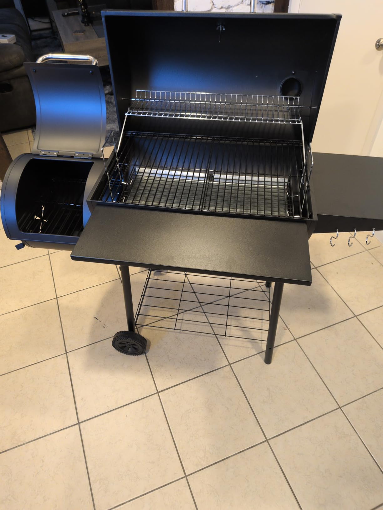 Royal Gourmet CC1830S BBQ Charcoal Grill and Offset Smoker, 823 sq in, Black customer photo 1