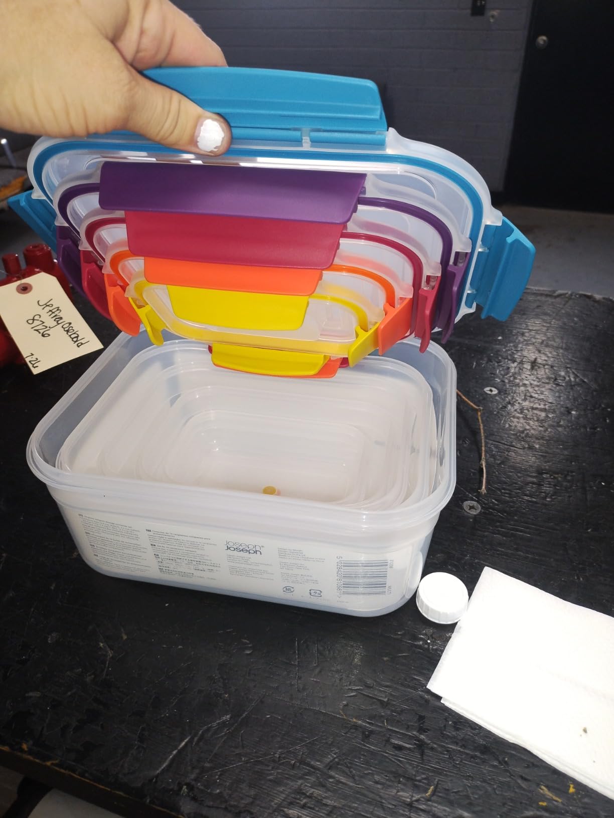Joseph Joseph Nest Lock Plastic BPA Free Food Storage Container Set with Lockable Airtight Leakproof Lids, 10-Piece, Multi-Color customer photo 1