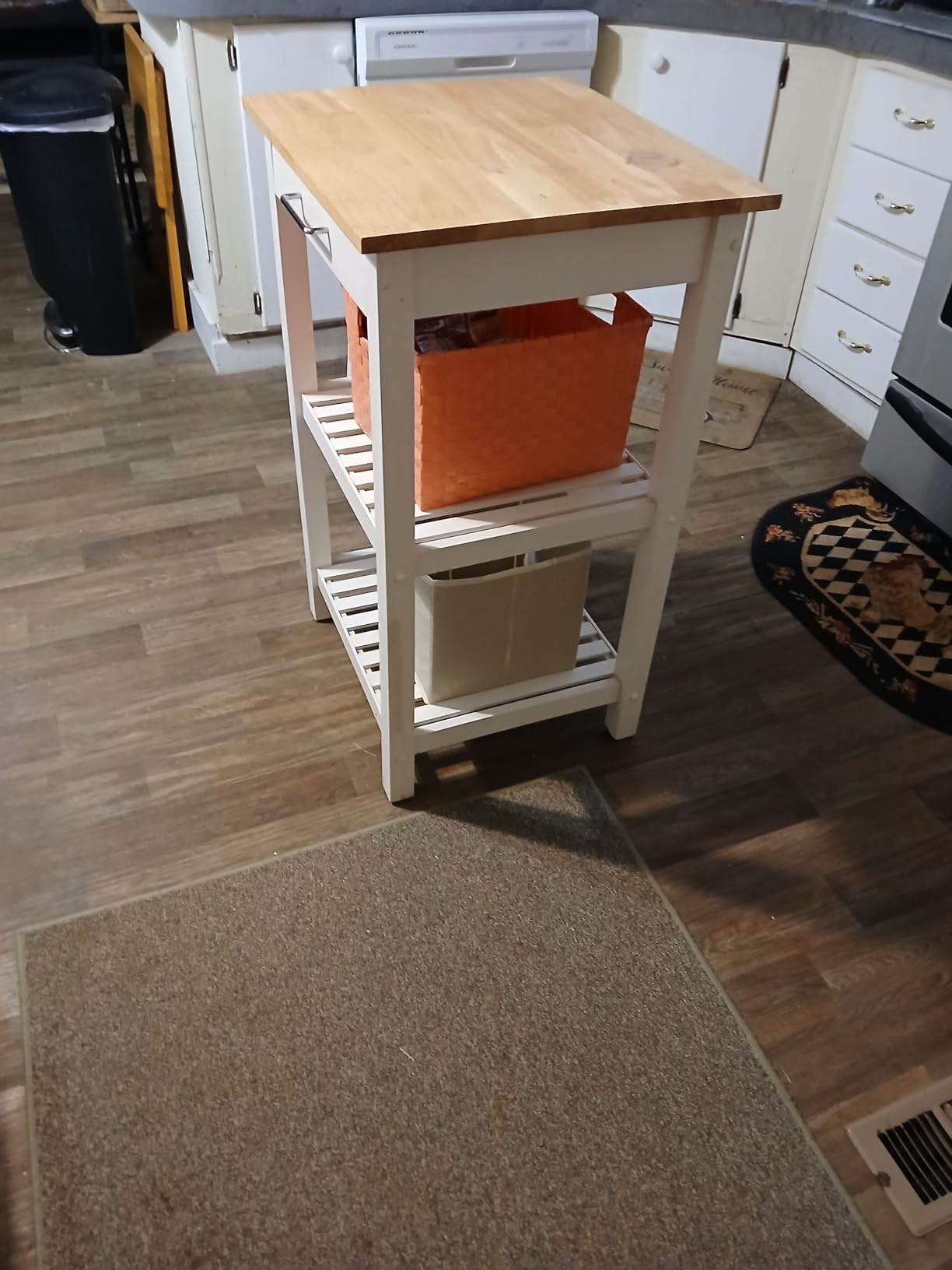 Casual Home Sunrise (Small) with Solid Harvest Hardwood Top Kitchen Island, 22.75